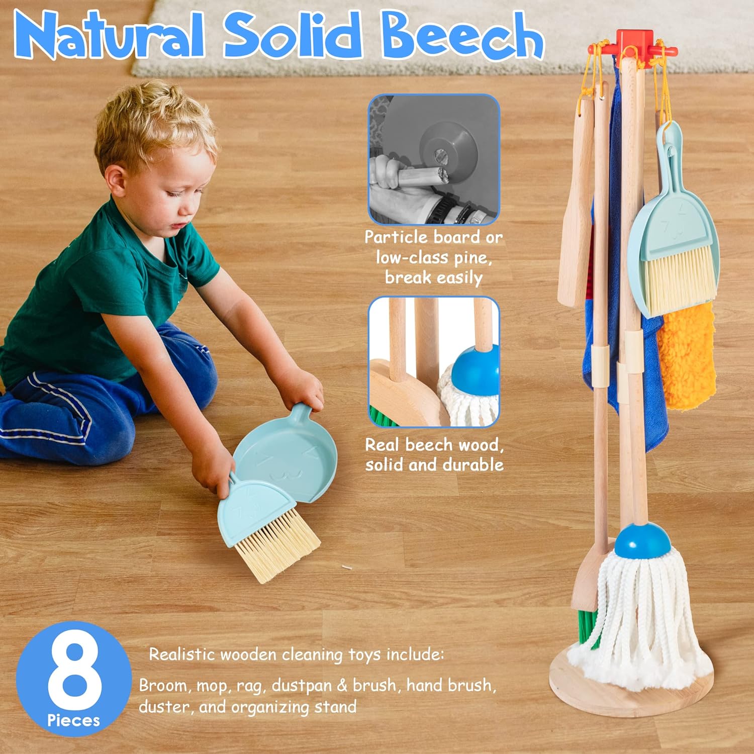 Pack Wooden Cleaning Set