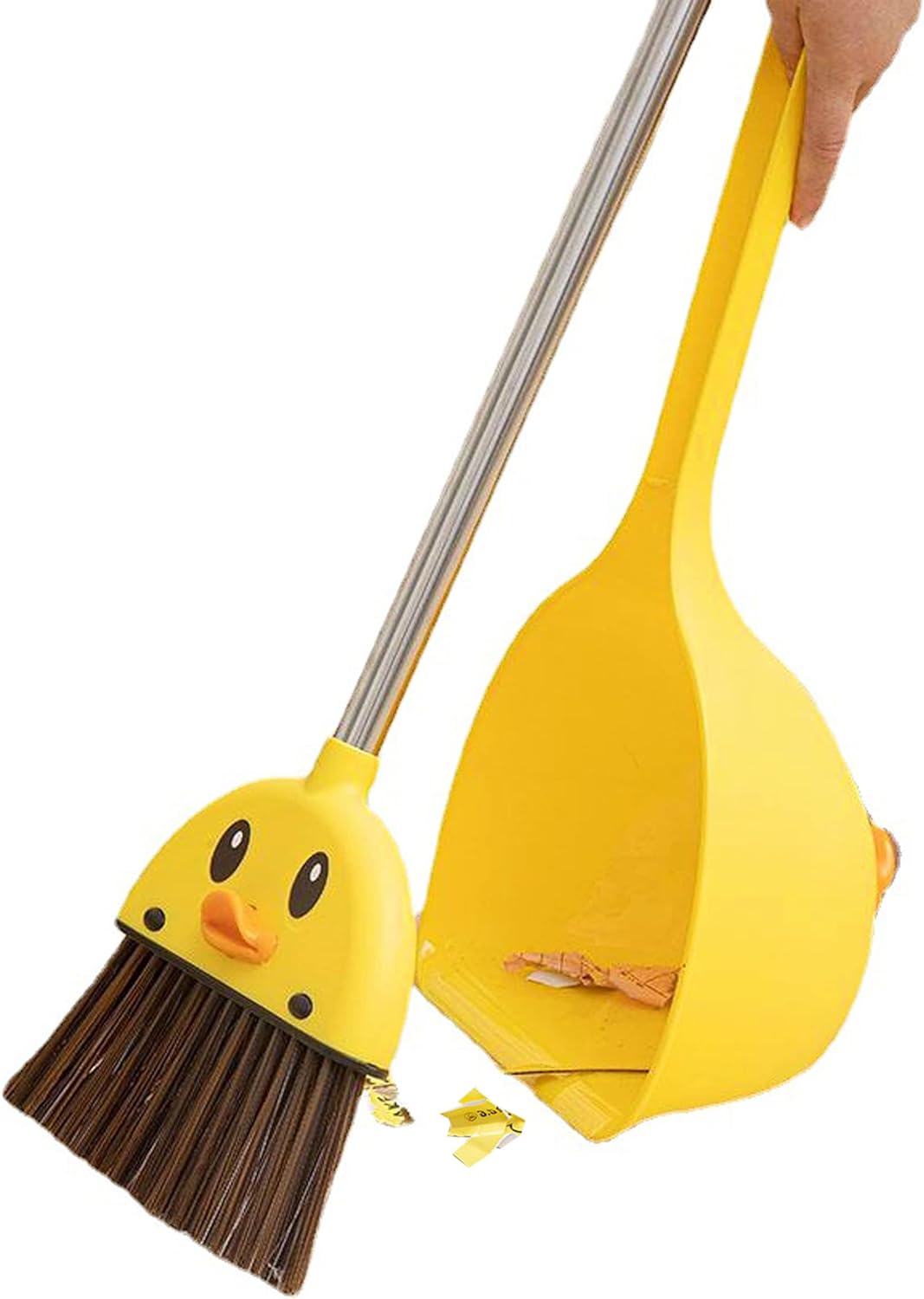 Kids Mini Broom Set, Yellow Ducks