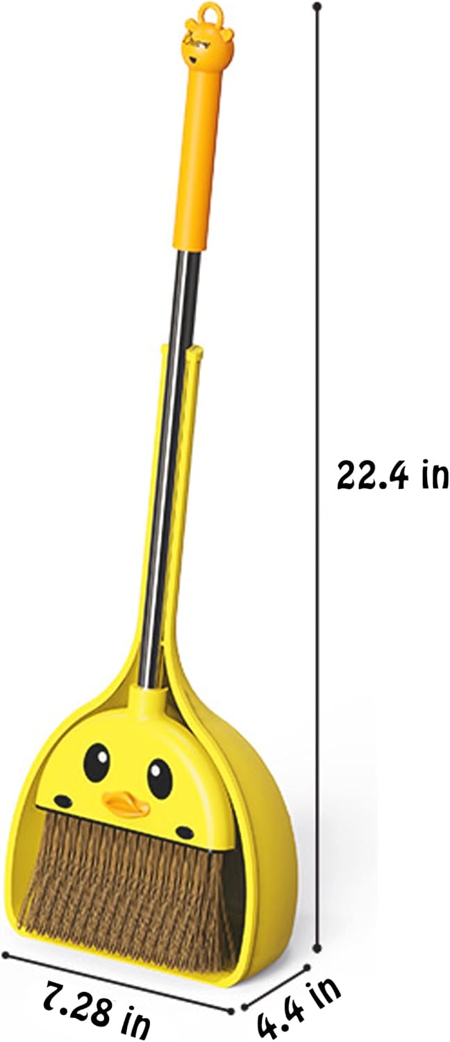 Kids Mini Broom Set, Yellow Ducks