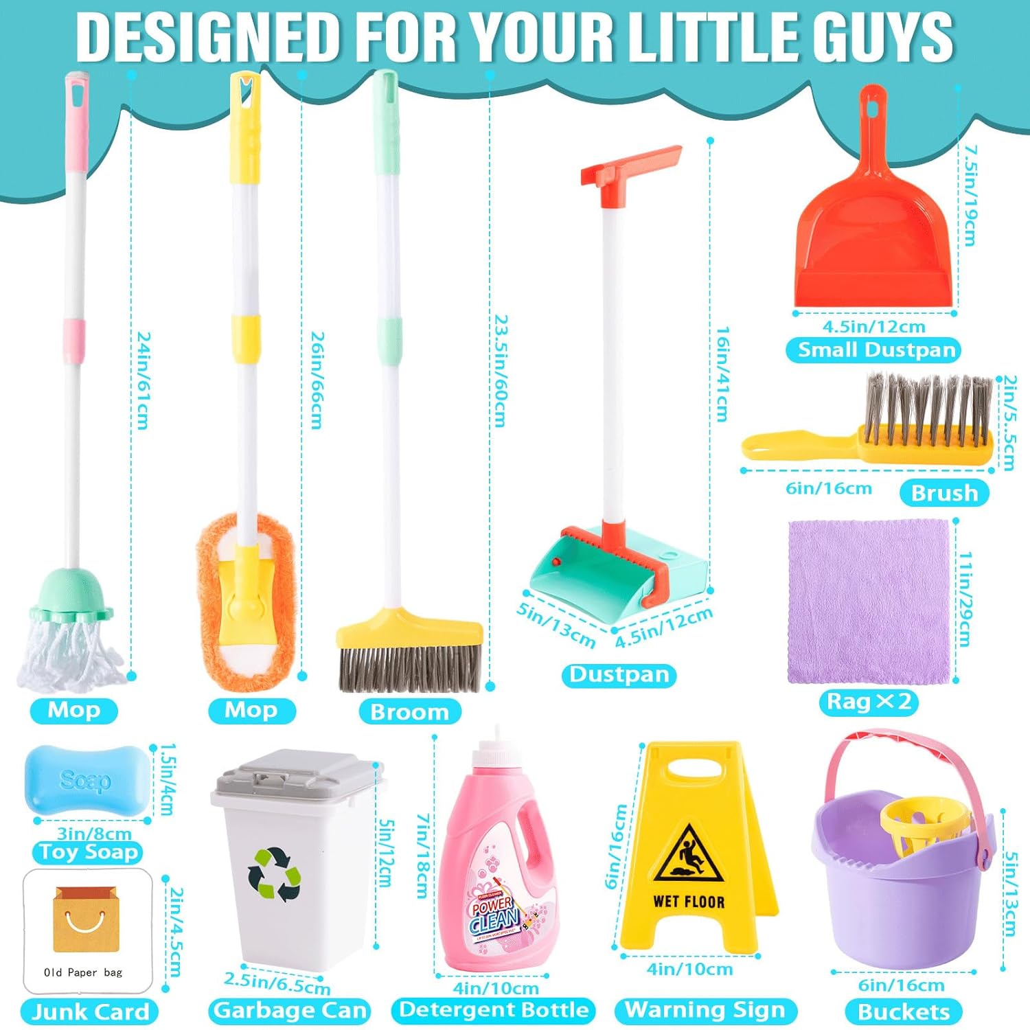14 Pack Toddler Cleaning Toys Set