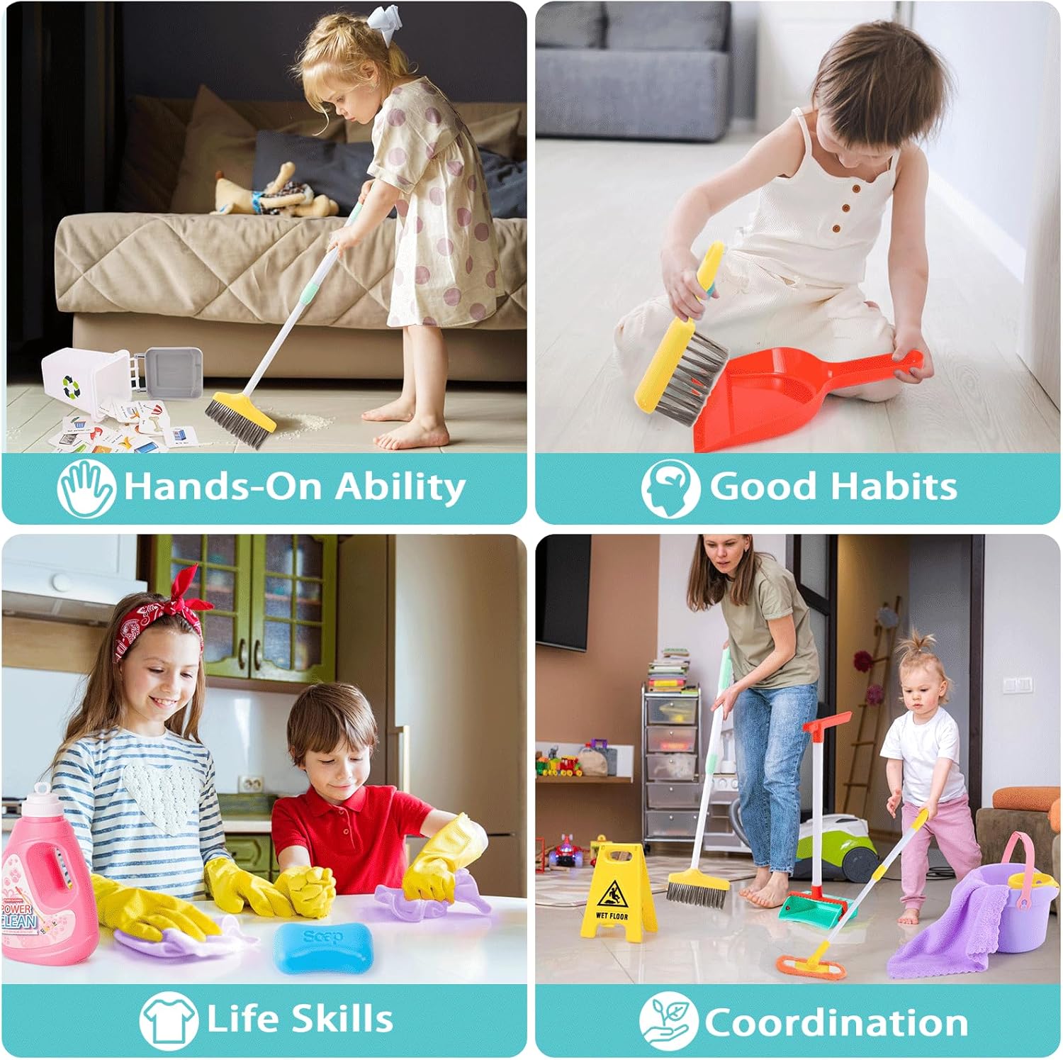 14 Pack Toddler Cleaning Toys Set