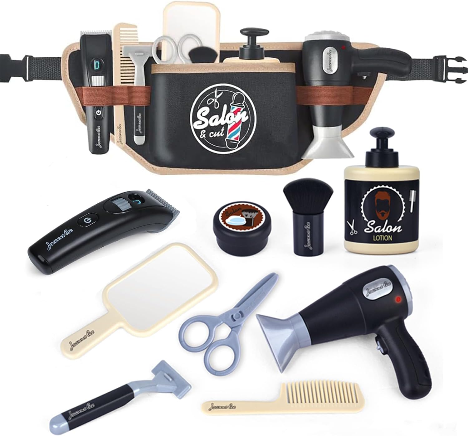 Barber Shop Pretend Play Toys, Barber Set Toys, Children's Hair Salon Playsets, Children's Shaving Sets, Pretend Play Gifts for Boys and Girls over 3 Years Old