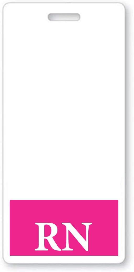Vertical - Heavy Duty Splash and Tear Resistant Card - Double Sided - Registered Nurse Quick Identifier ID Buddy (Single Item)