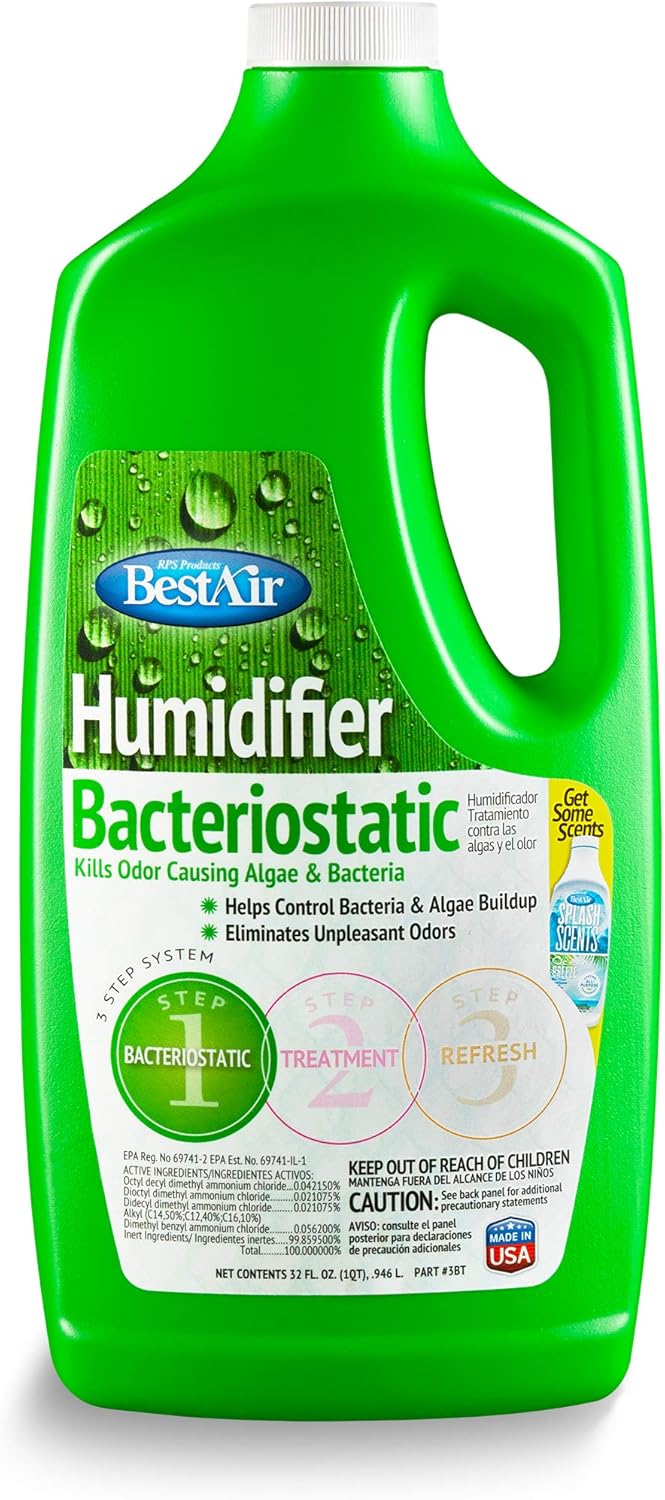 BestAir 3BT-PDQ-6 Original BT Humidifier Antibacterial Water Treatment, 32 Fluid Ounces (Approx. 946.4 ml), Single Pack, Green