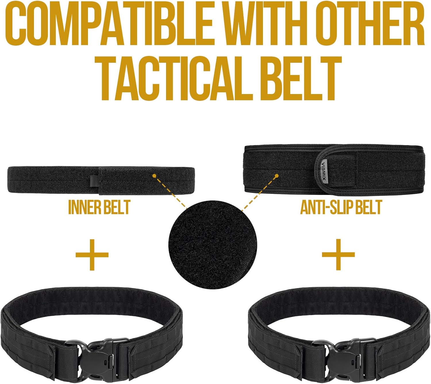 Tactical Belt, Quick Release 1.75 inch MOLLE Combat Belt