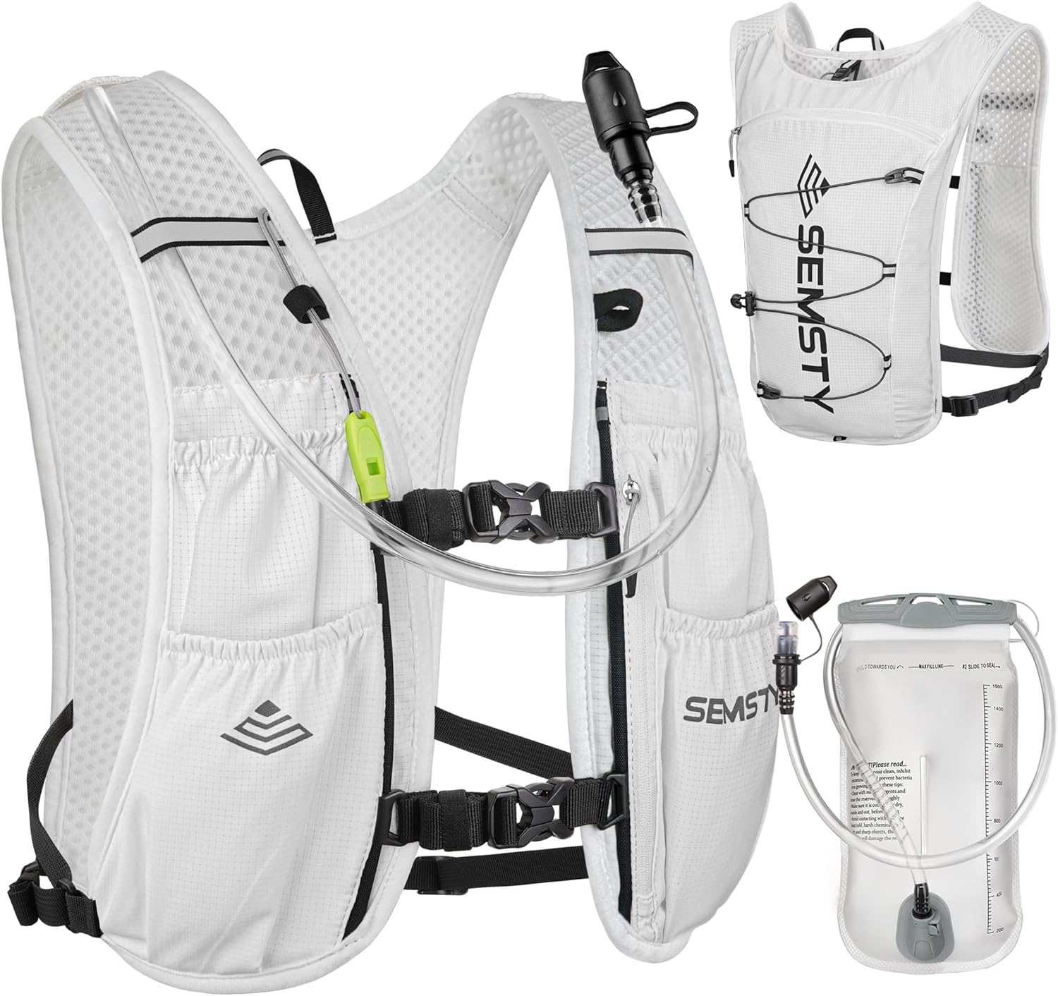 5L Running Vest with 1.5L Water Bladder, Lightweight