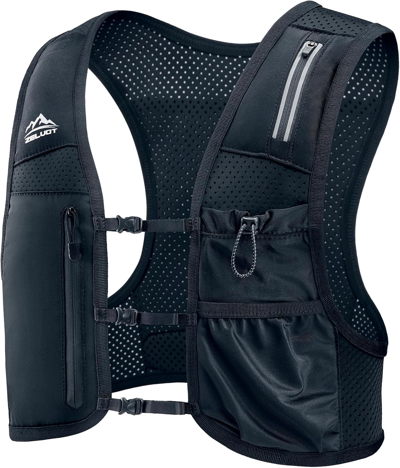 Running Tank Top with 6 Pockets, Lightweight Reflective
