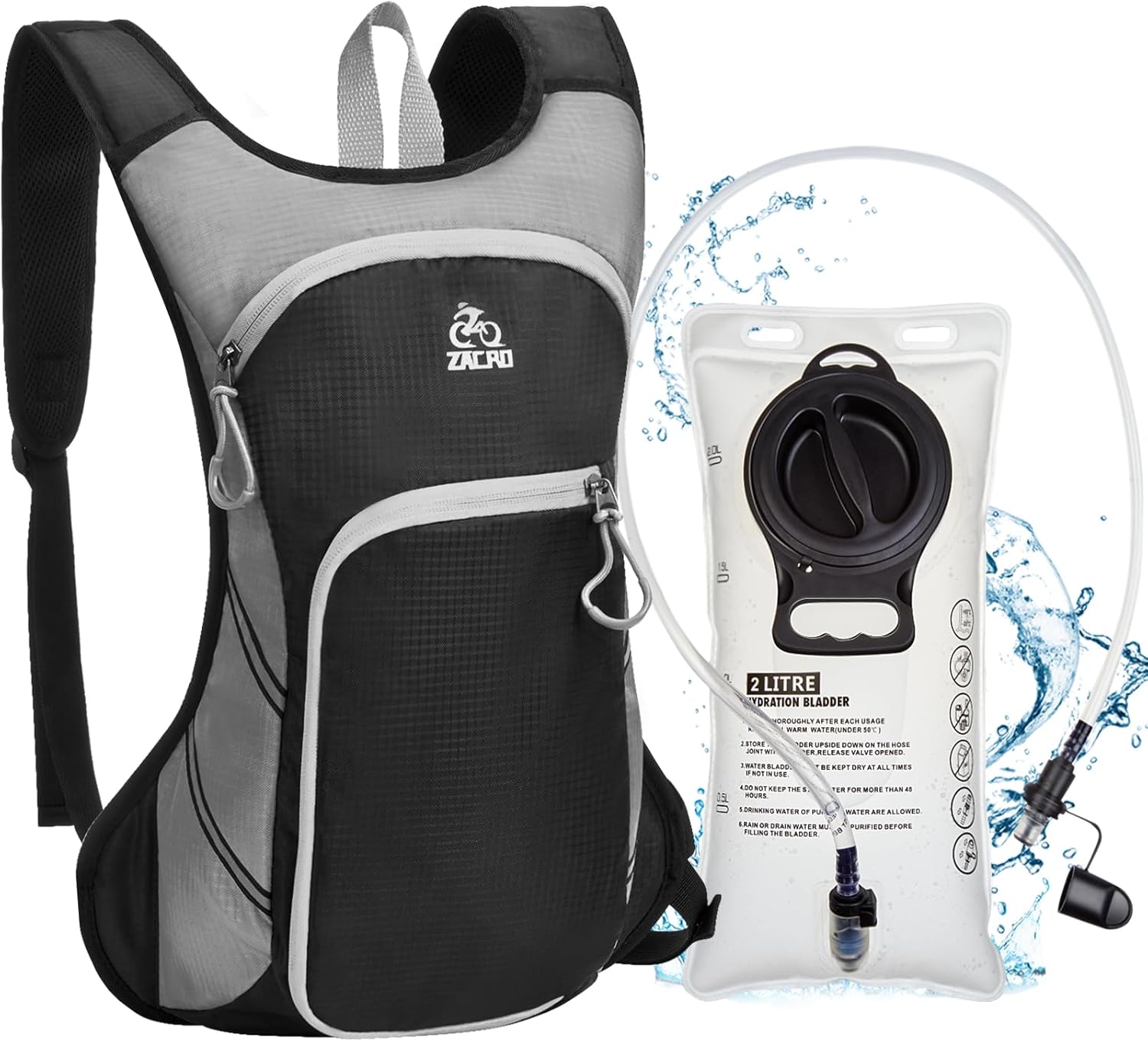 2L/3L TPU Water Bag, Leak-Proof Hiking Backpack