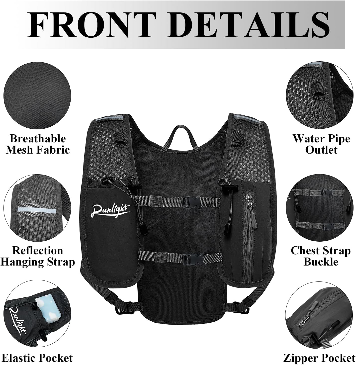 1.5L Running Hydration Vest, Lightweight