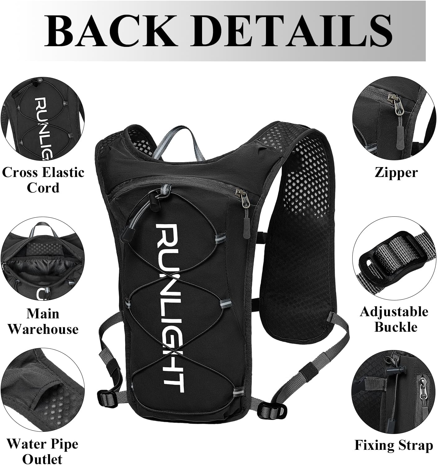 1.5L Running Hydration Vest, Lightweight
