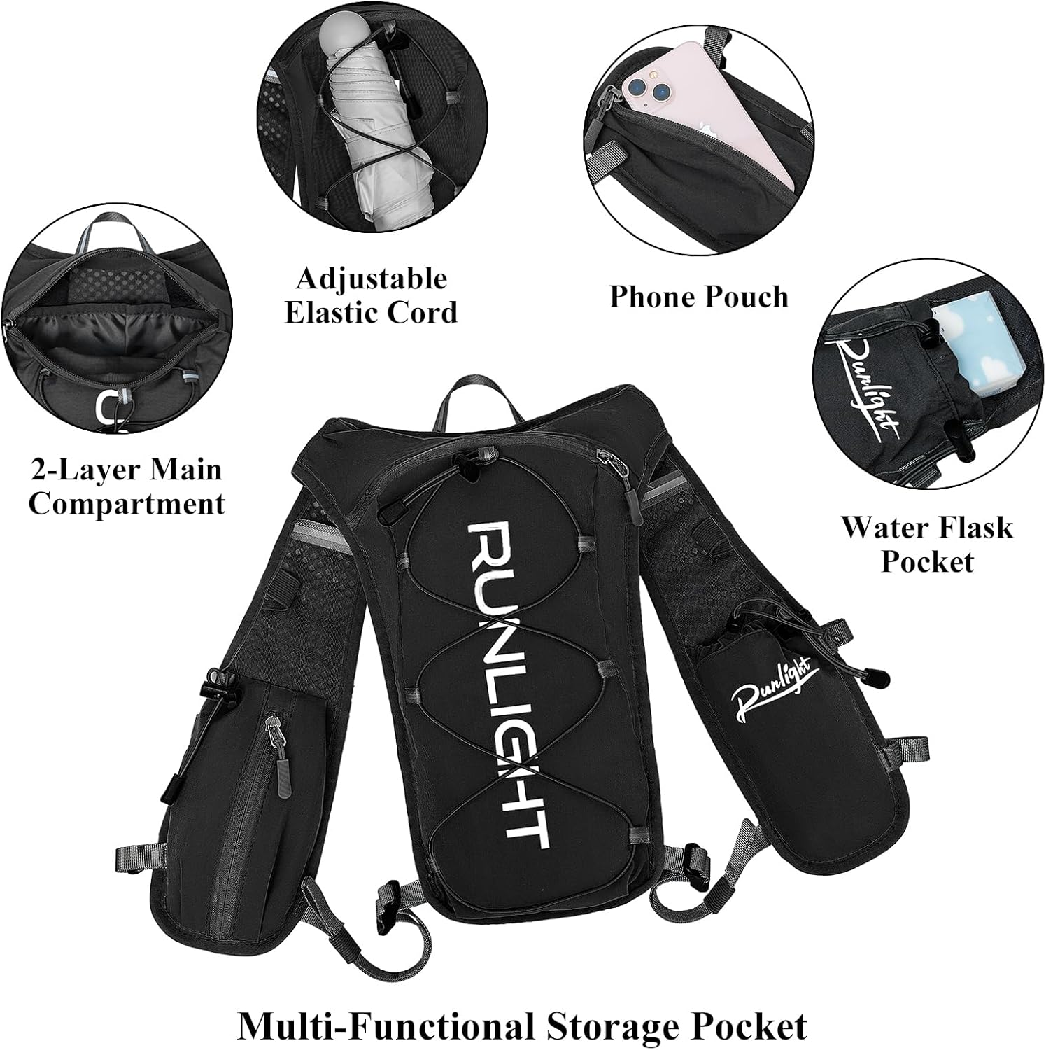 1.5L Running Hydration Vest, Lightweight