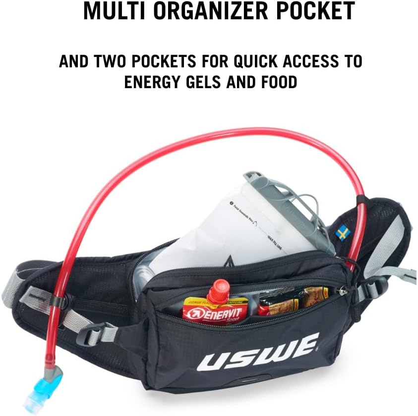 2L Hydration Hip Bag with Organizer and Side Pockets