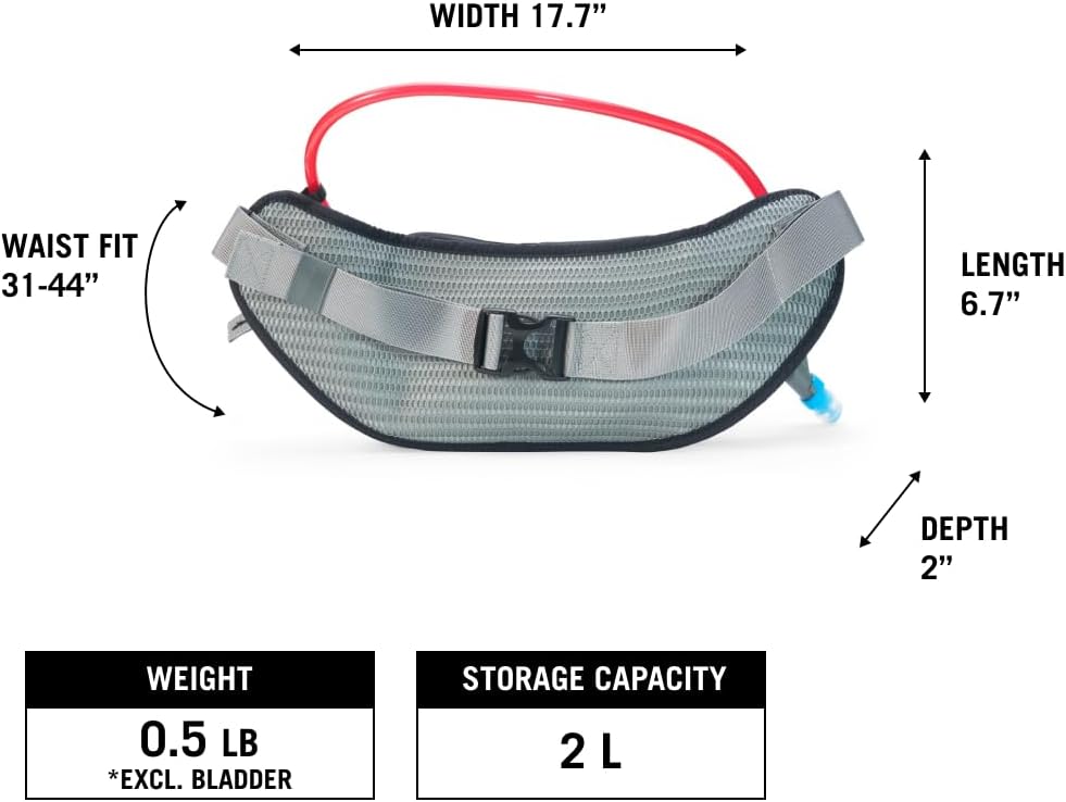 2L Hydration Hip Bag with Organizer and Side Pockets