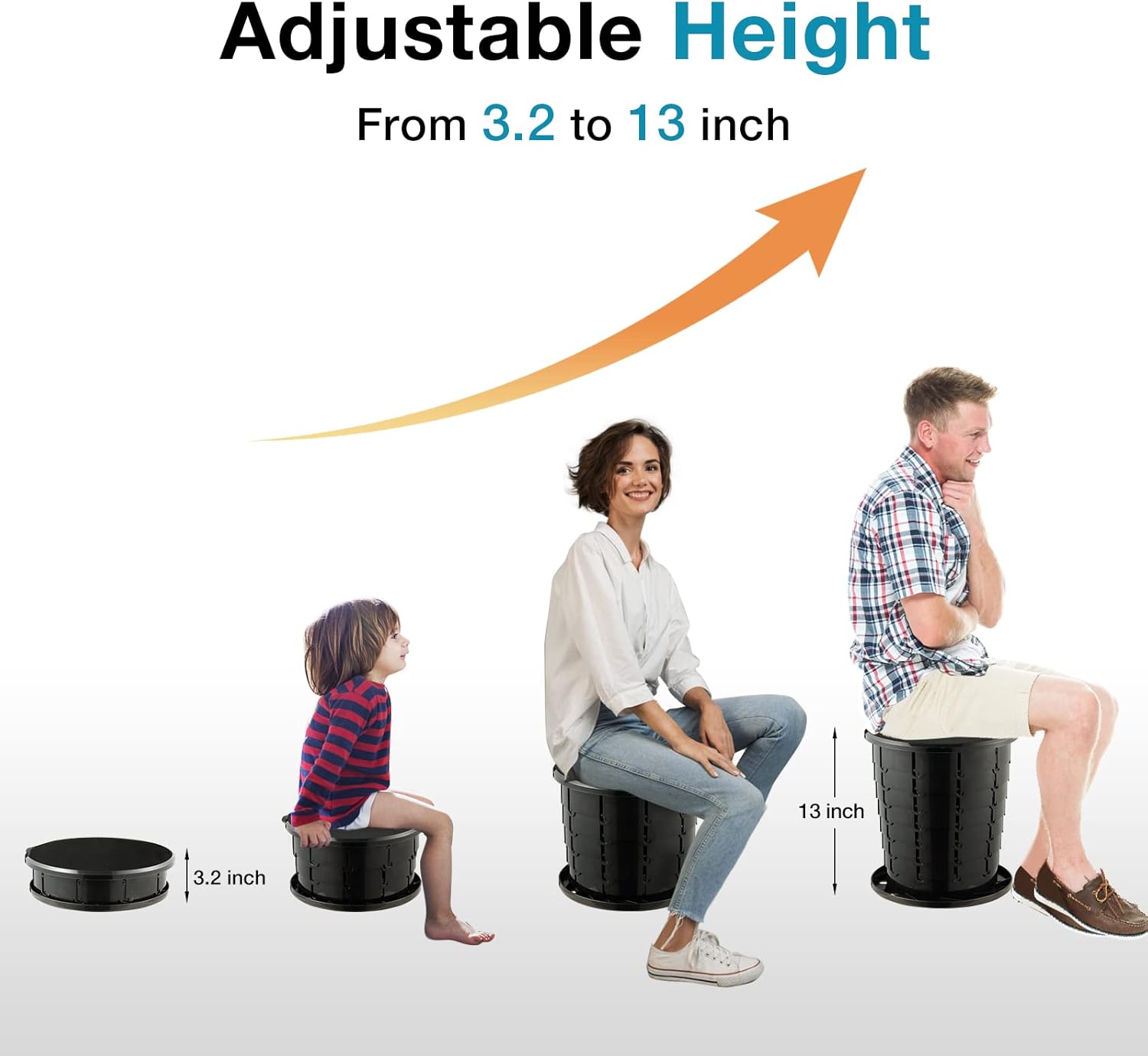 Retractable Portable Toilet for Camping/Car
