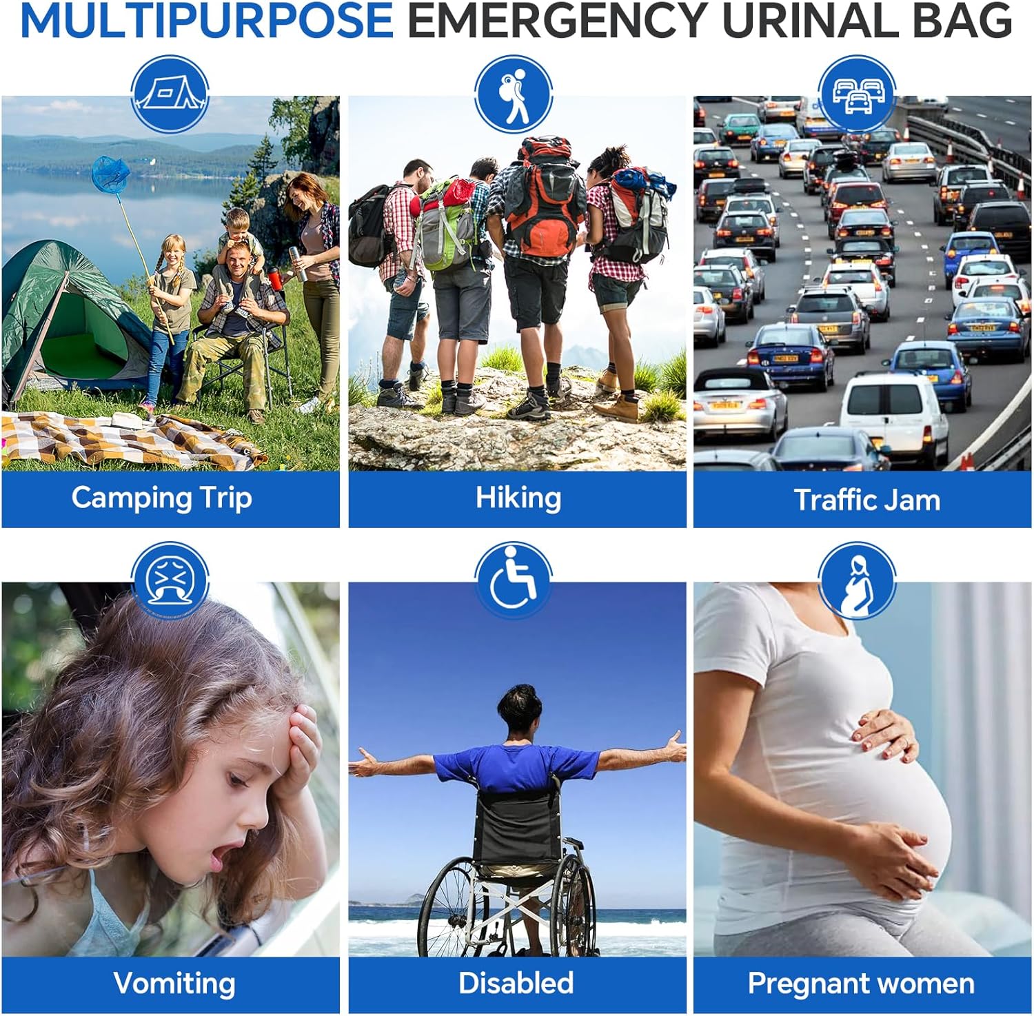 12 piece 900ml Urine Bags