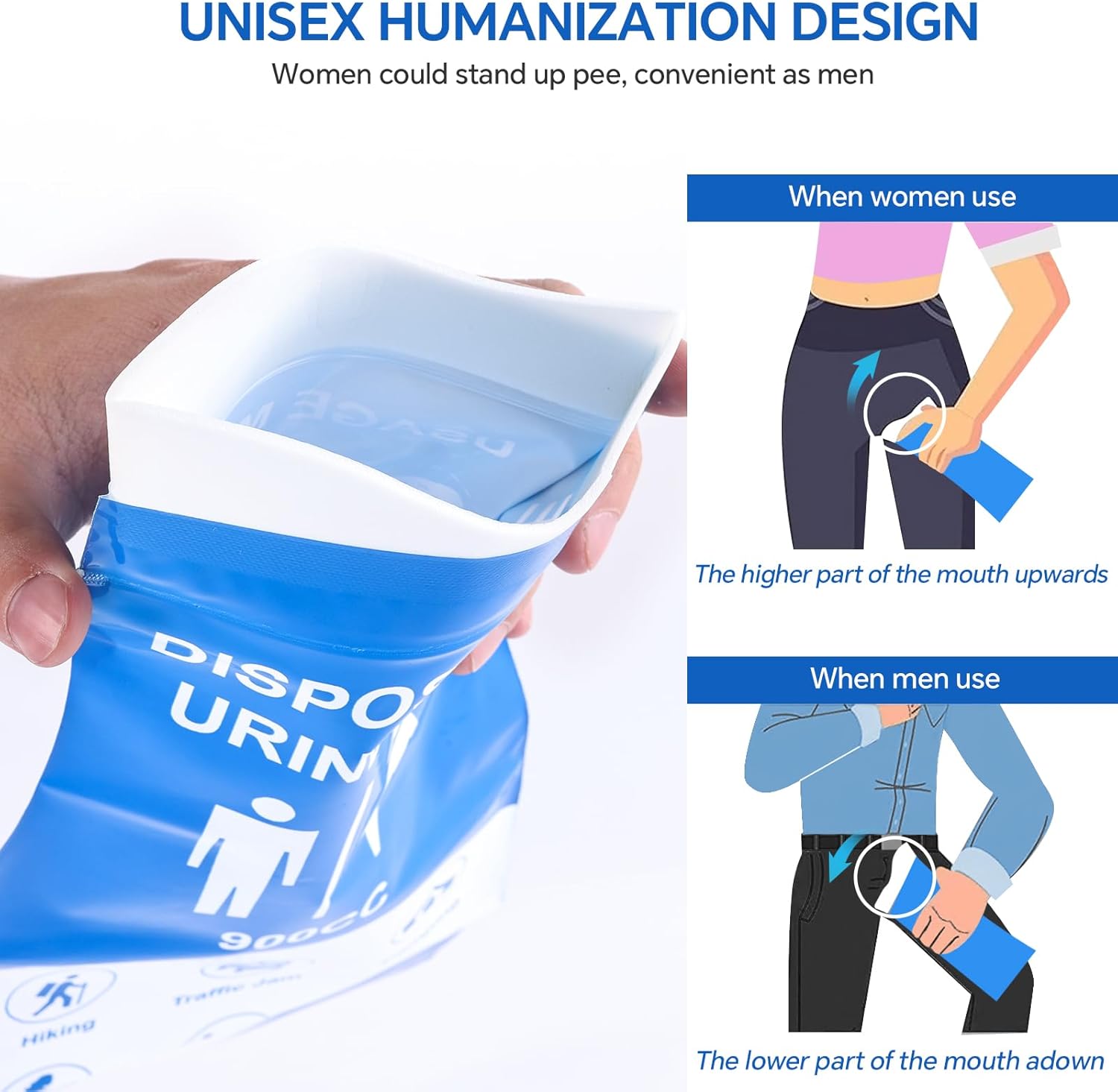 12 piece 900ml Urine Bags
