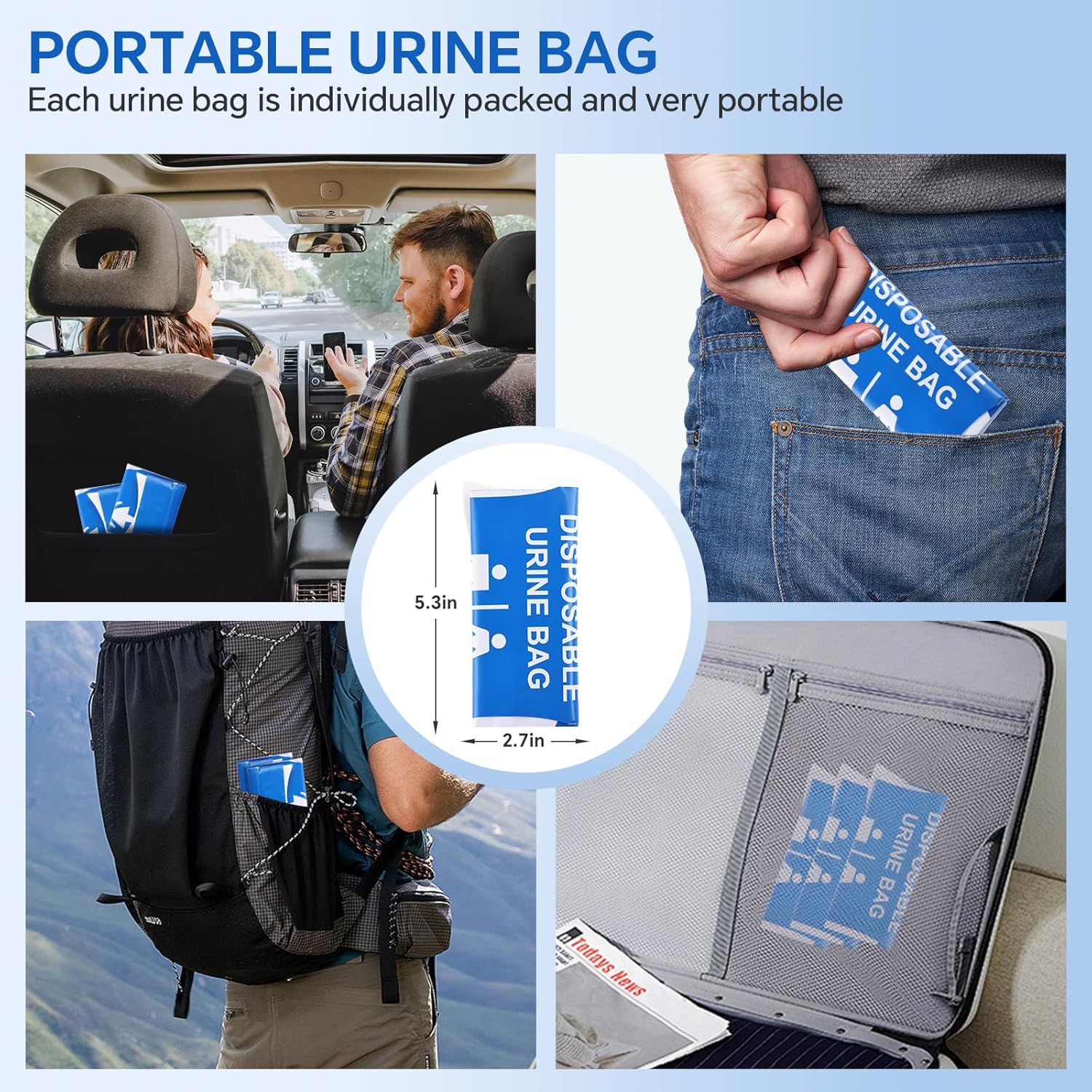 12 piece 900ml Urine Bags