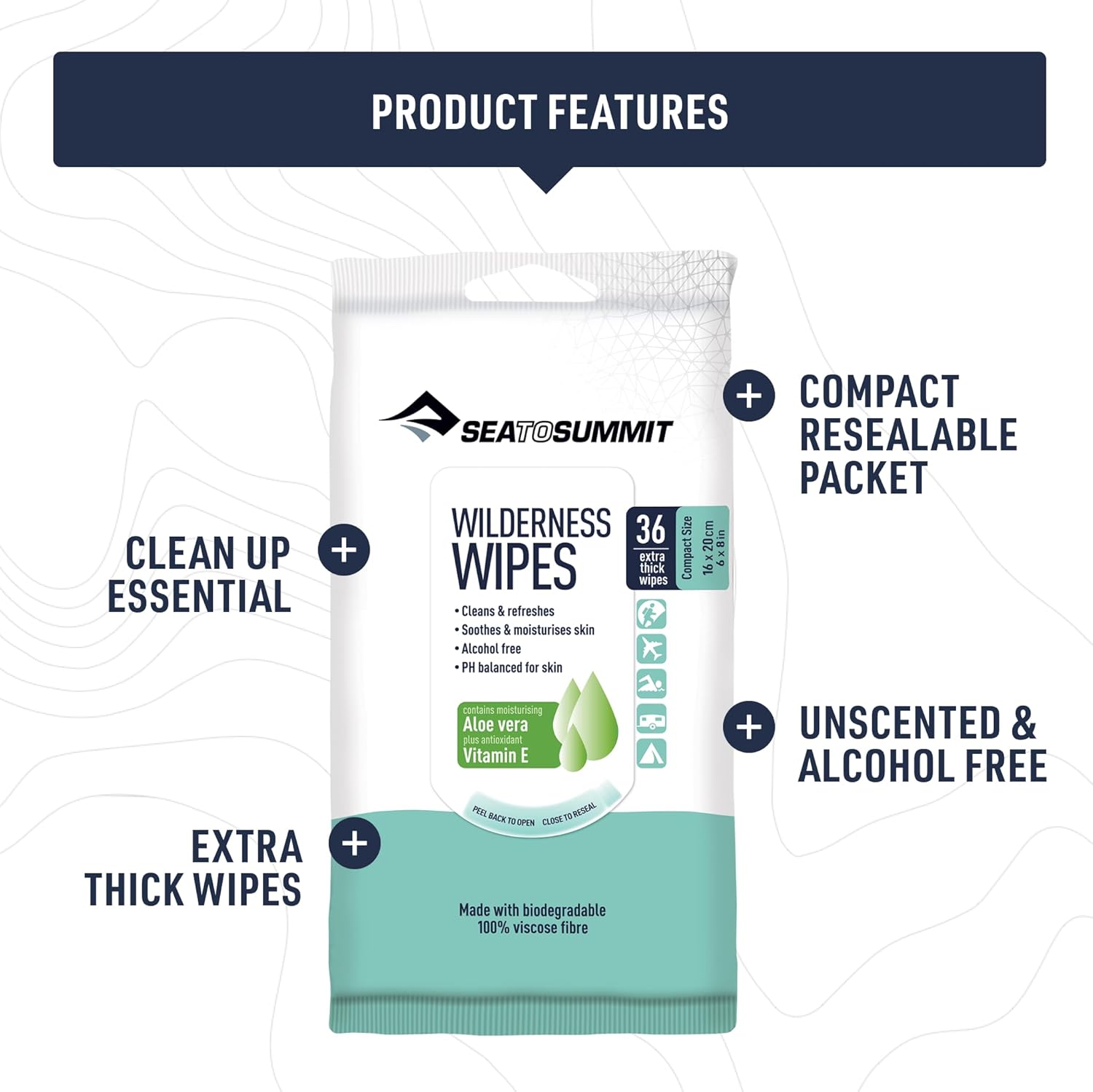Wet Wipes No-Rinse Shower Wipes