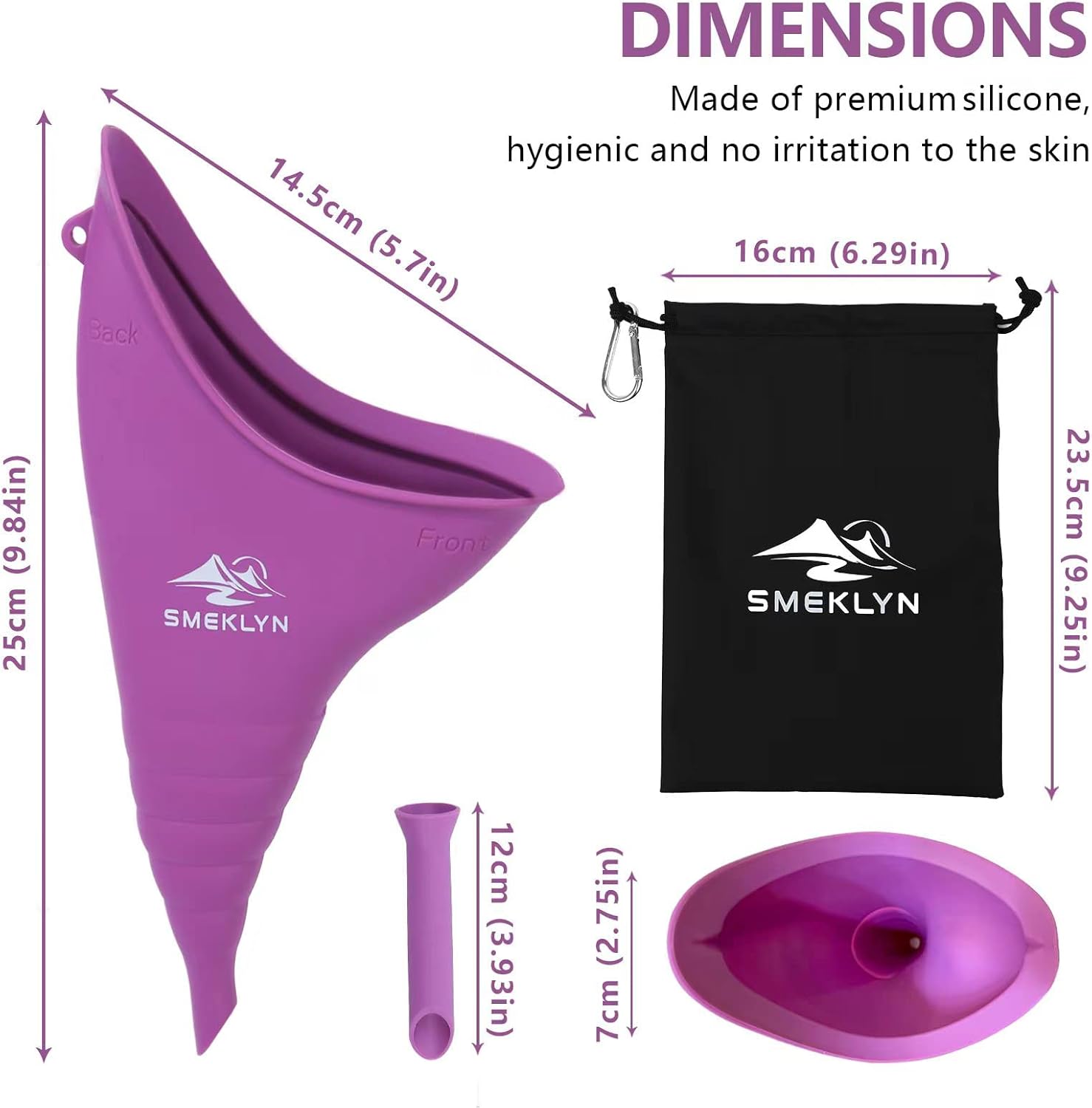 Women's Urine Drainer Funnel Reusable Silicone Cup