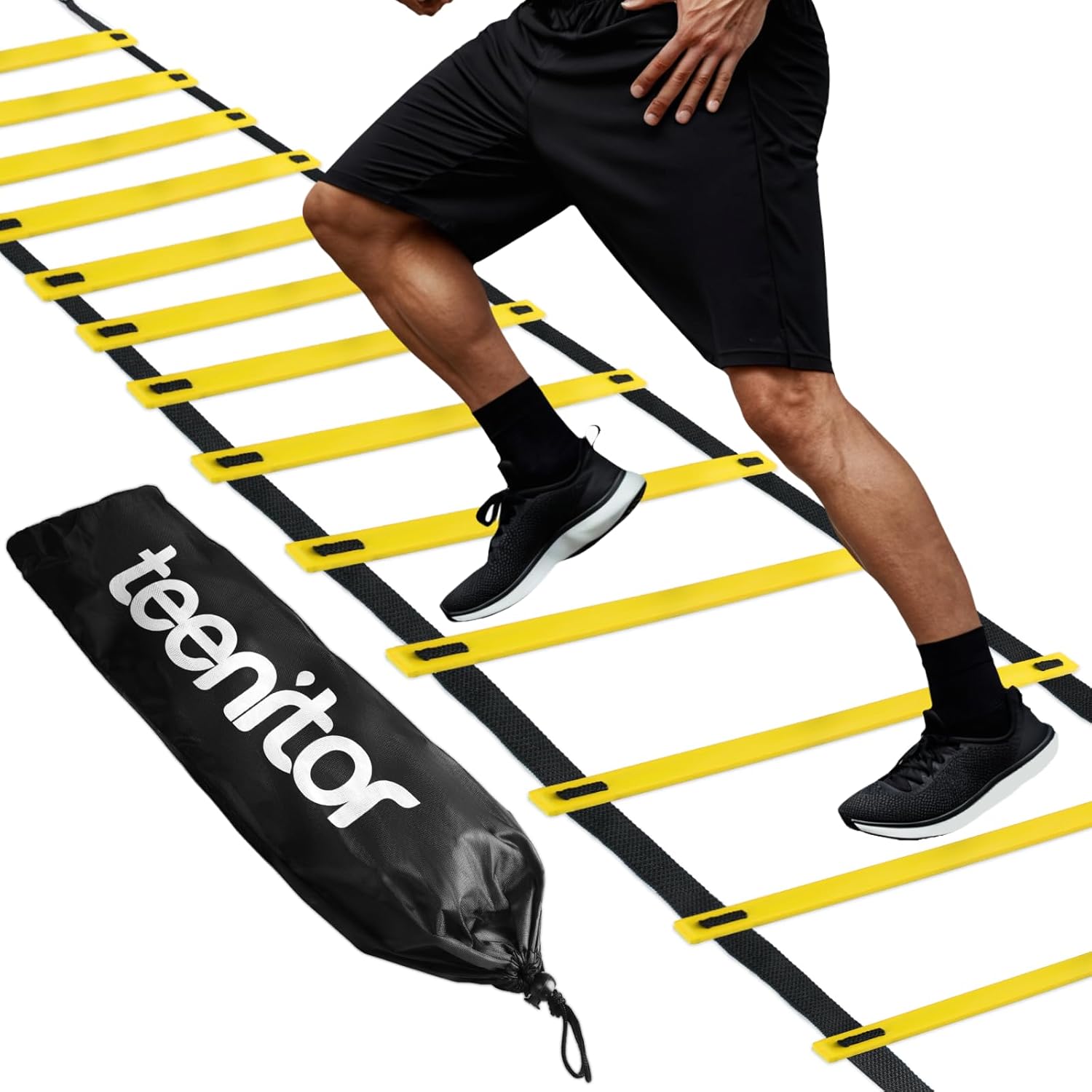 20 ft Agility Ladder 12 Cones Speed Training Equipment