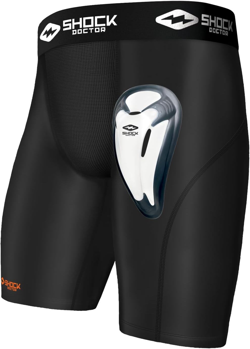 Men's Compression Shorts, Bio-Flex Cups, Moisture Wicking, Breathable ProtectionAdult Men's Size.