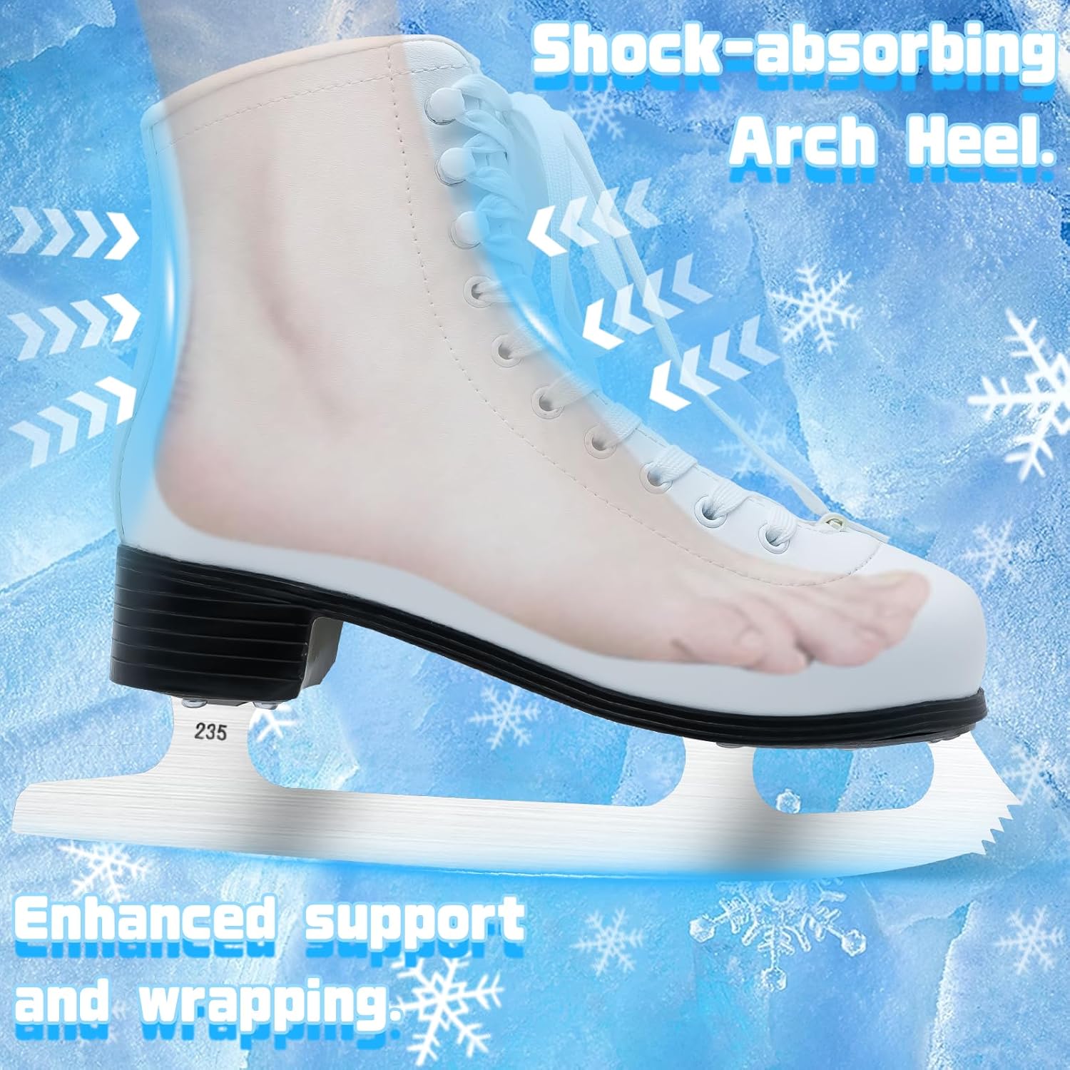 Women Men Figure Skates Classic Lace Up for Kids Adults