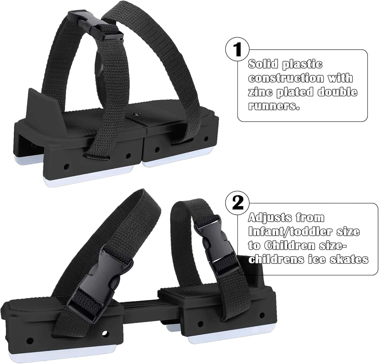 1 Twin Toddler Skates Adjustable Kid's Skates