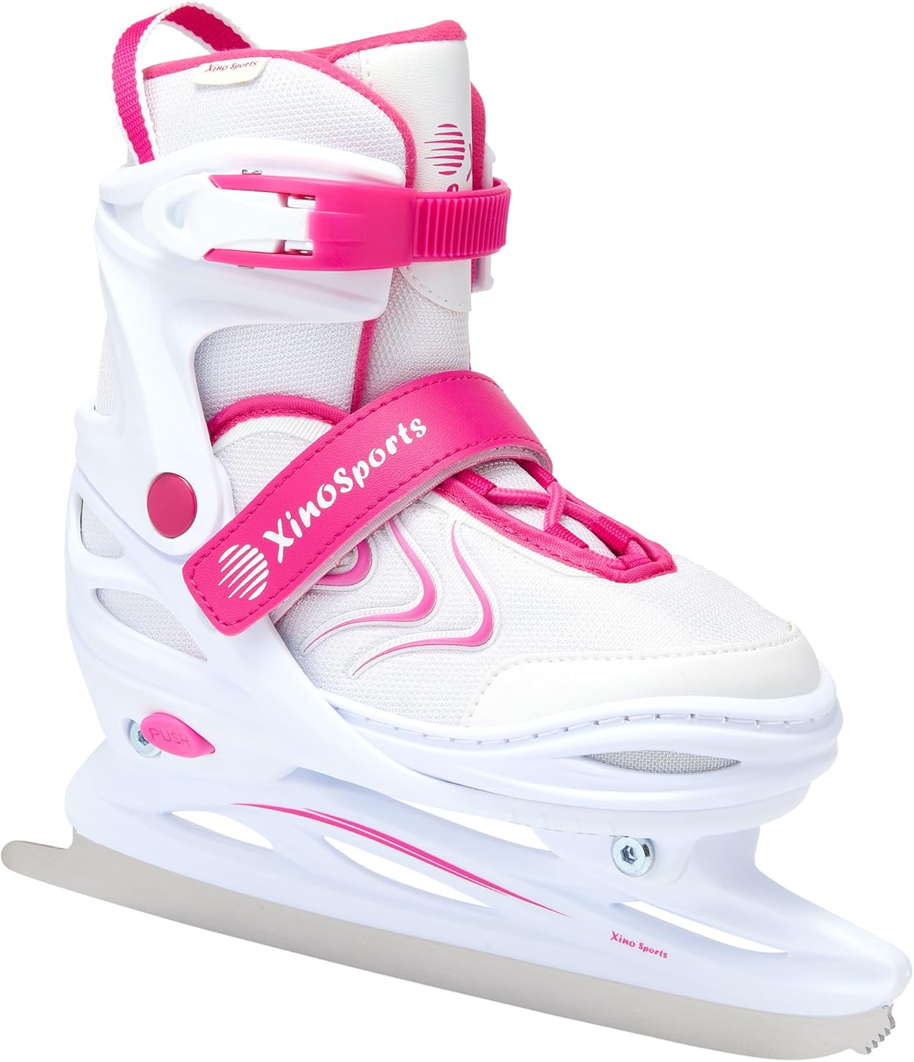 2 Colors Blue Pink Soft Padding Ankle Support Adjustable Skates for Kids
