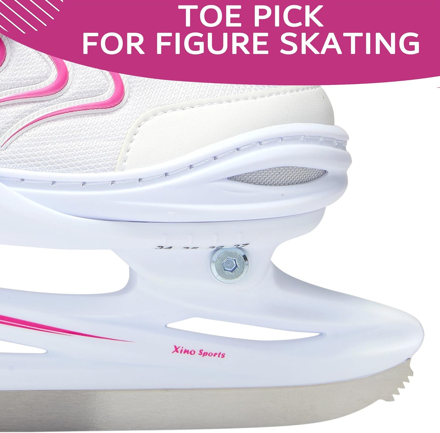2 Colors Blue Pink Soft Padding Ankle Support Adjustable Skates for Kids