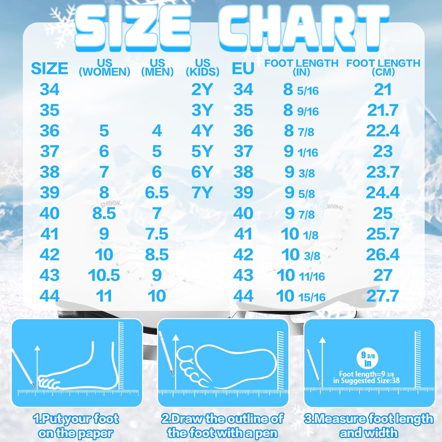 Women Men Figure Skates Air Cushion Deluxe Hockey Skates