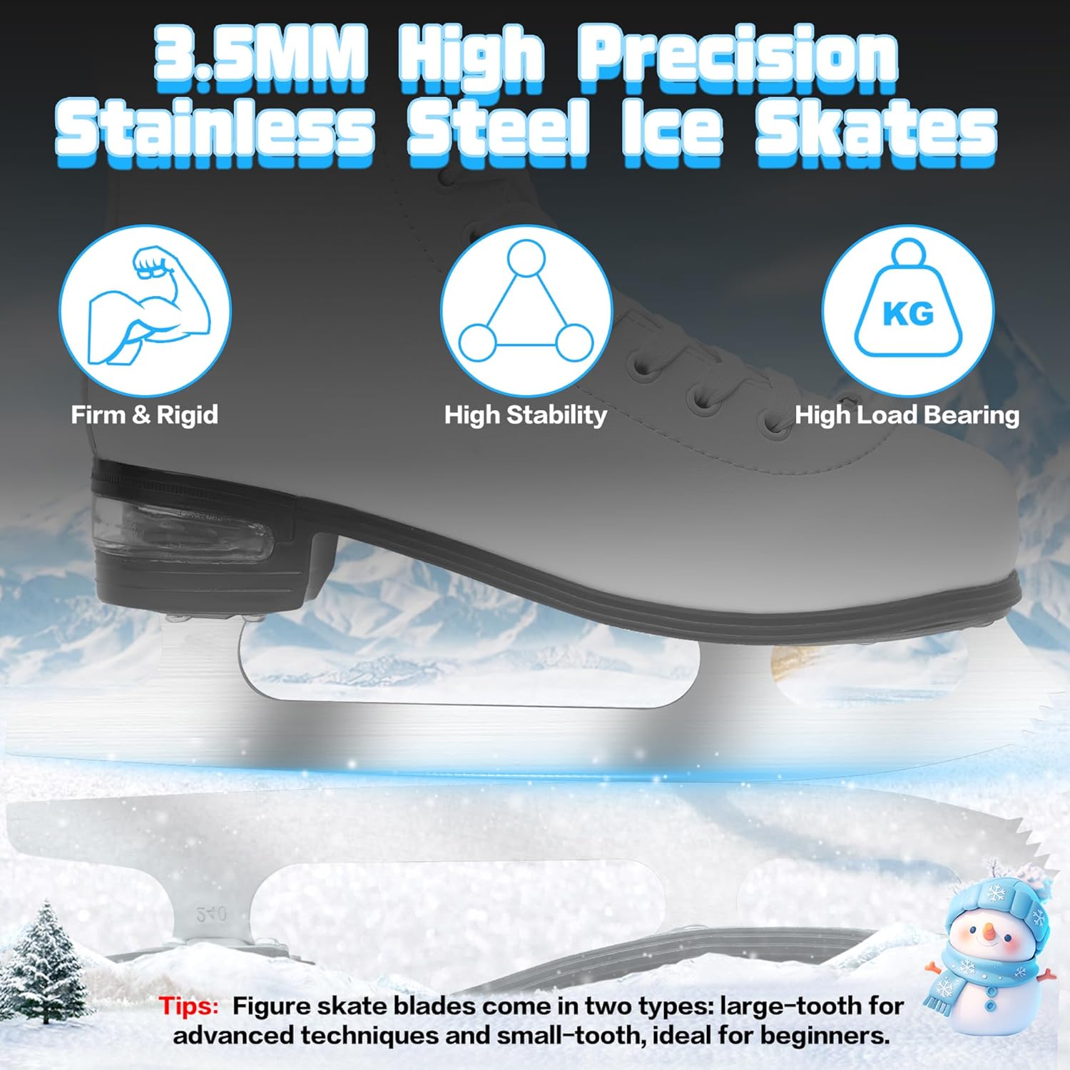 Women Men Figure Skates Air Cushion Deluxe Hockey Skates