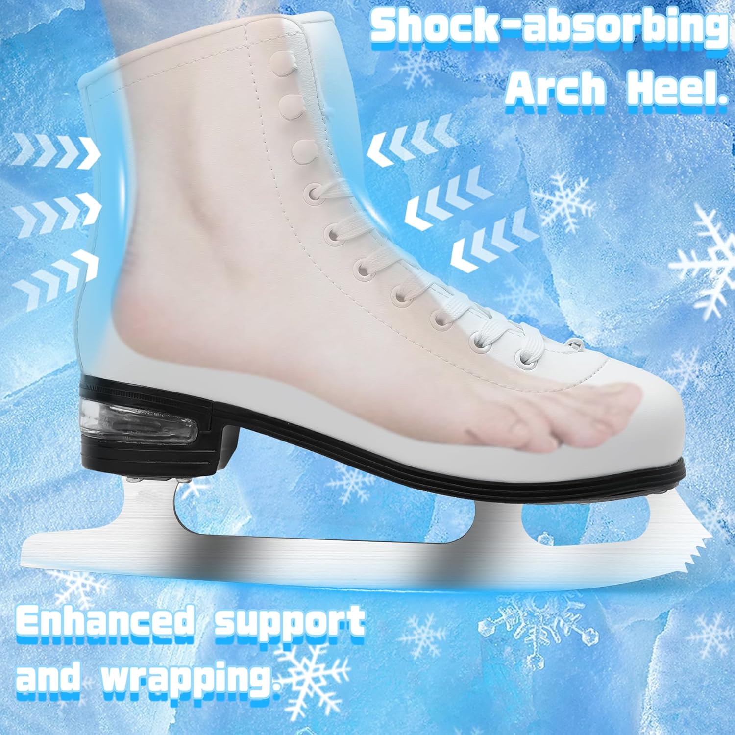 Women Men Figure Skates Air Cushion Deluxe Hockey Skates