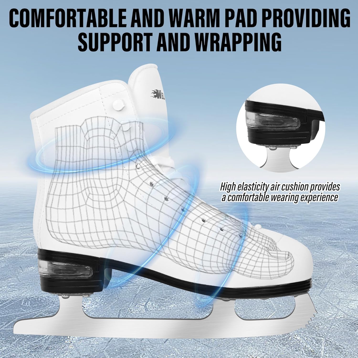 High Top PU Leather Skates for Women Men