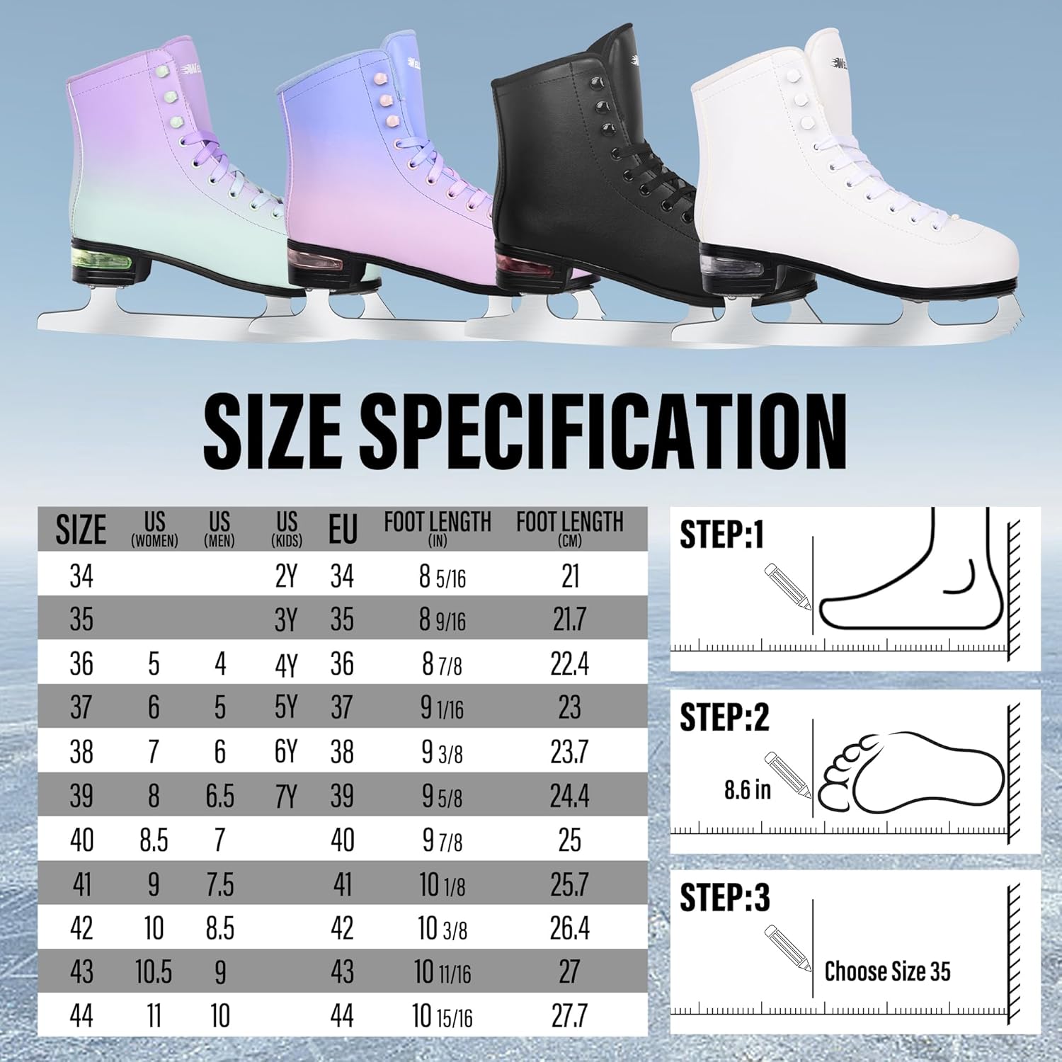 High Top PU Leather Skates for Women Men