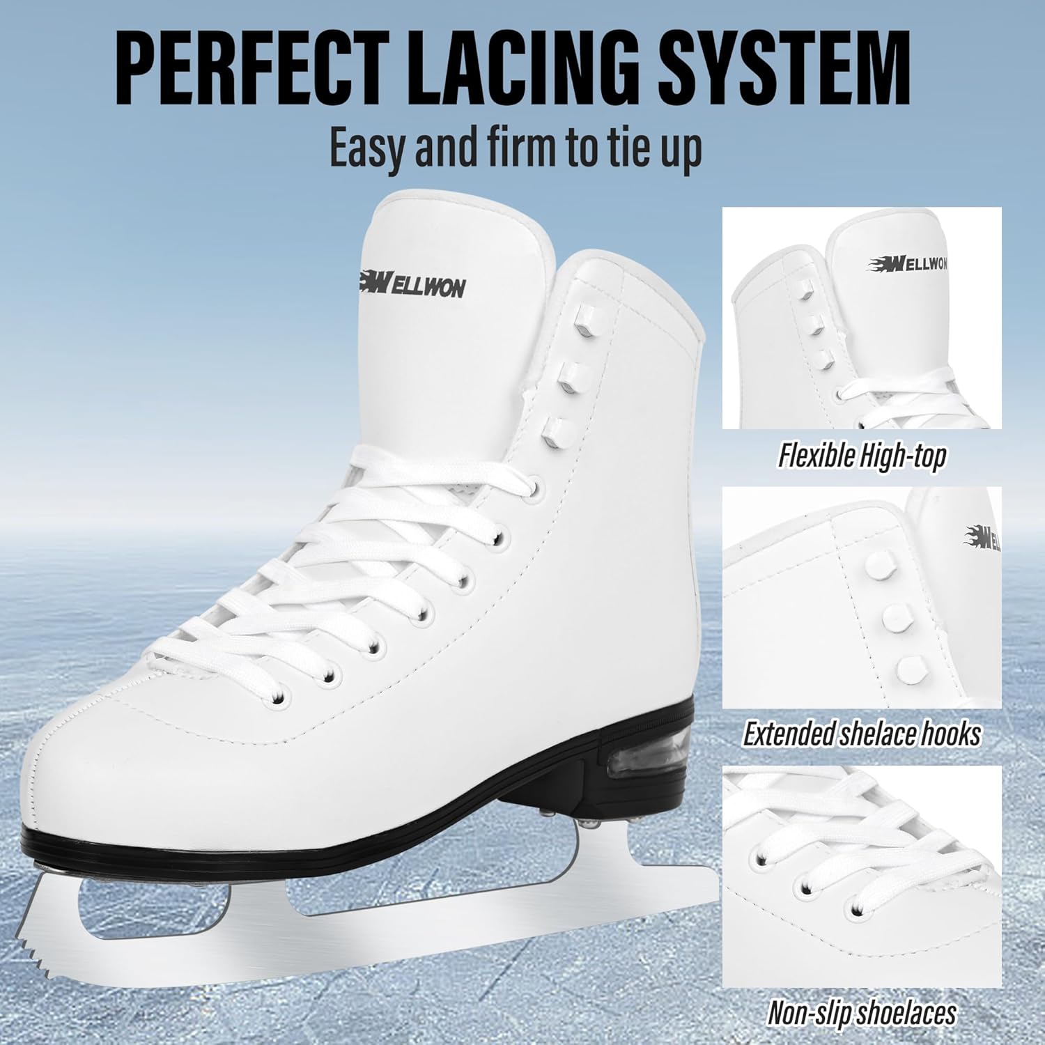 High Top PU Leather Skates for Women Men