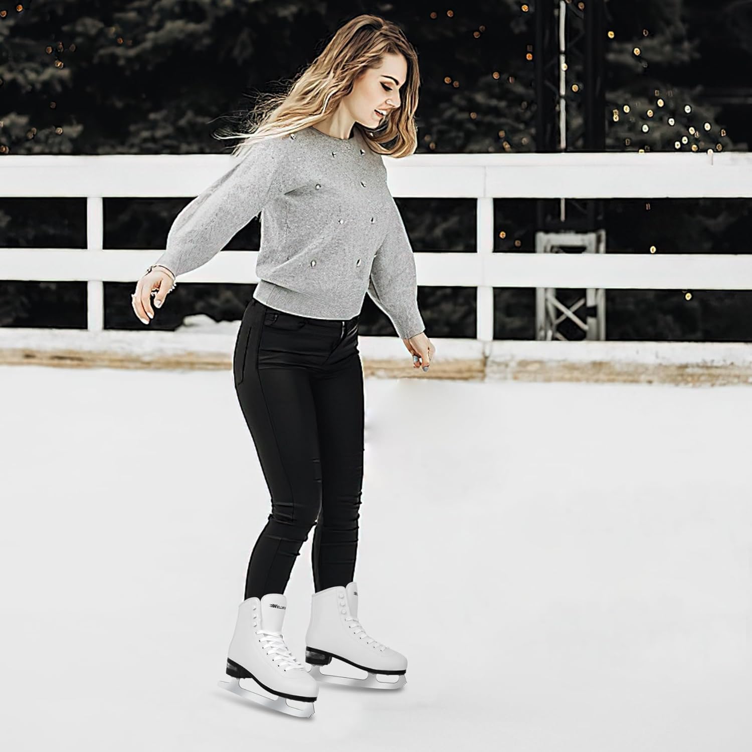 High Top PU Leather Skates for Women Men