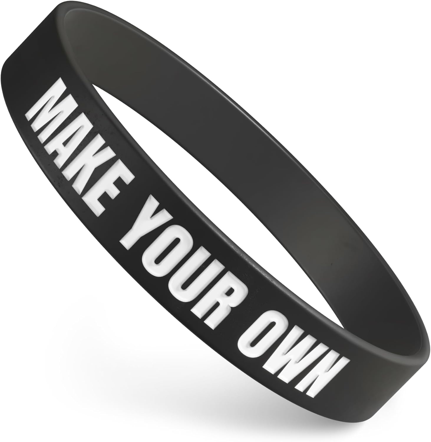 Event, Fundraising & Promotional Custom Wristbands | Add Text, Icons & Logos | Bulk Rubber Bracelet | Classic 1.27 cm | 100% Silicone