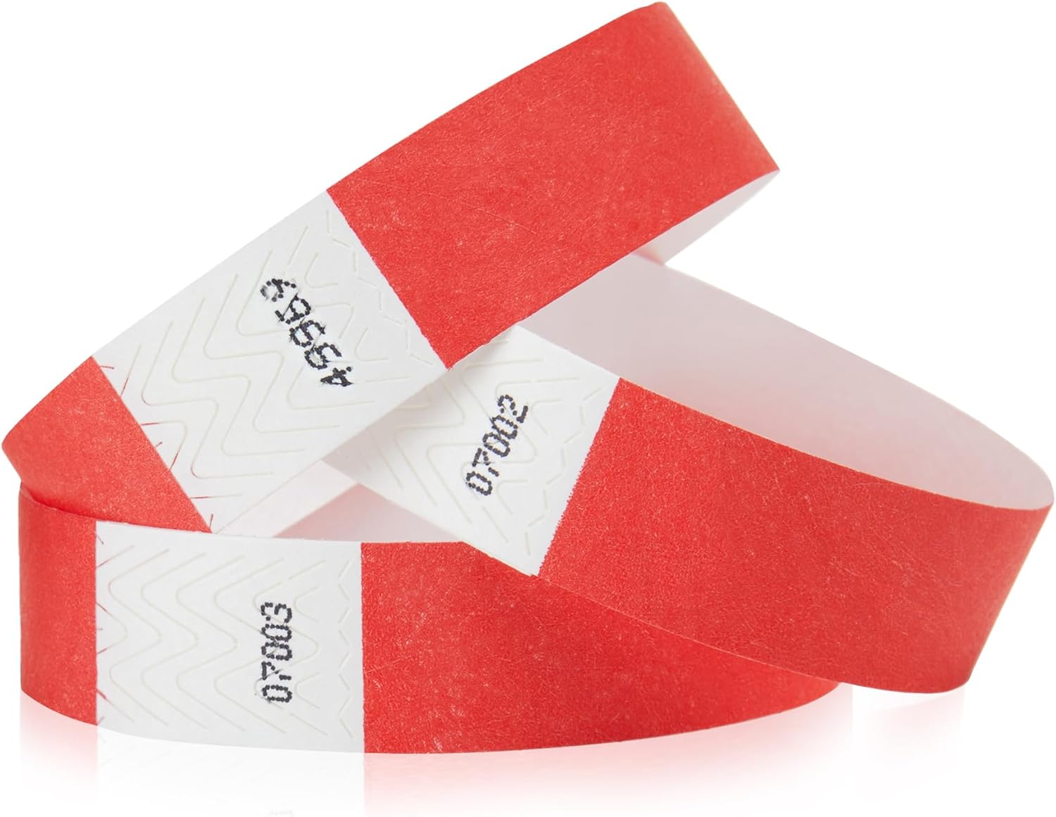 Neon Red Tyvek Activity Wristbands - 300 count - Tamper resistant design and fluorescent color prevents reuse - Premium bracelet for hospital and medical ID, party and VIP identification