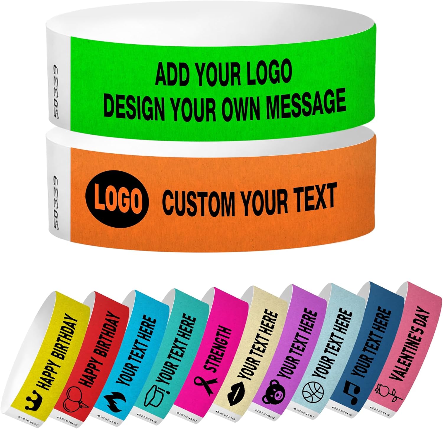 Wristbands for Events Custom Wristbands Personalized Wristbands Tyvek Custom Wristbands Custom Paper Armbands For Business Signs Party Custom Wristbands Customizable Bracelets