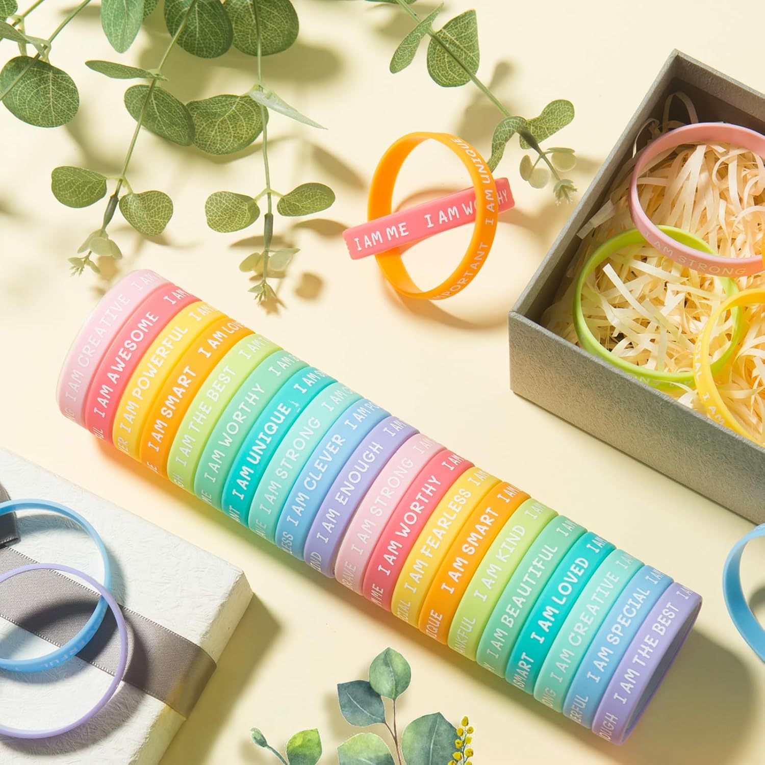 60 Pack Inspirational Wristbands