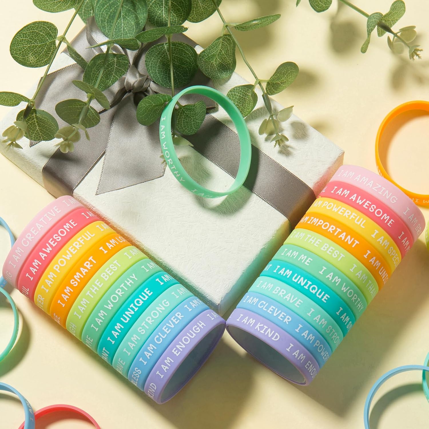 60 Pack Inspirational Wristbands