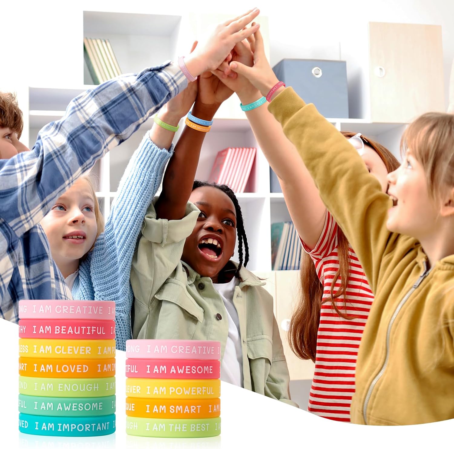 60 Pack Inspirational Wristbands