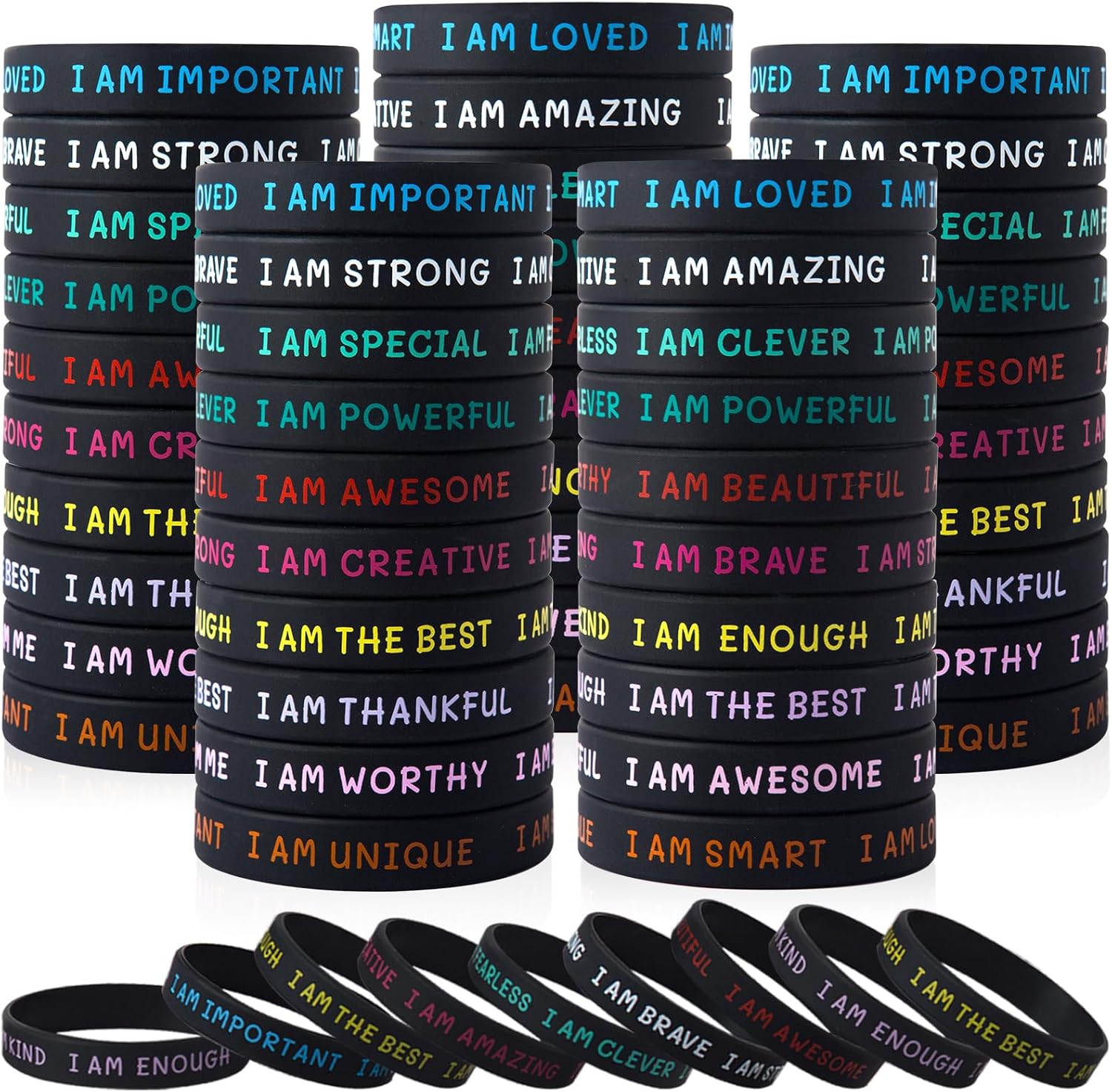 1 Pieces Student Inspirational Silicone Wristbands
