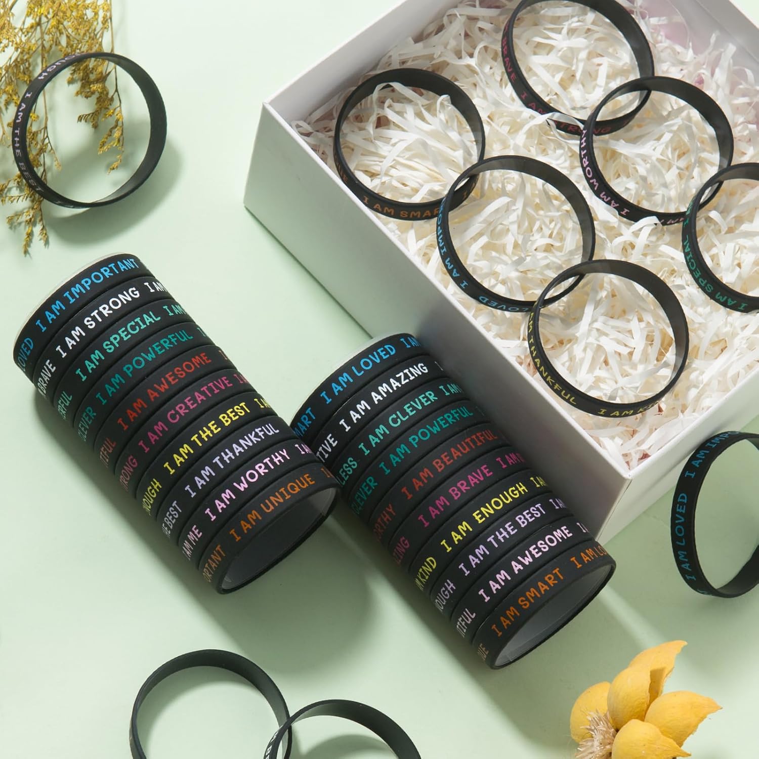 1 Pieces Student Inspirational Silicone Wristbands