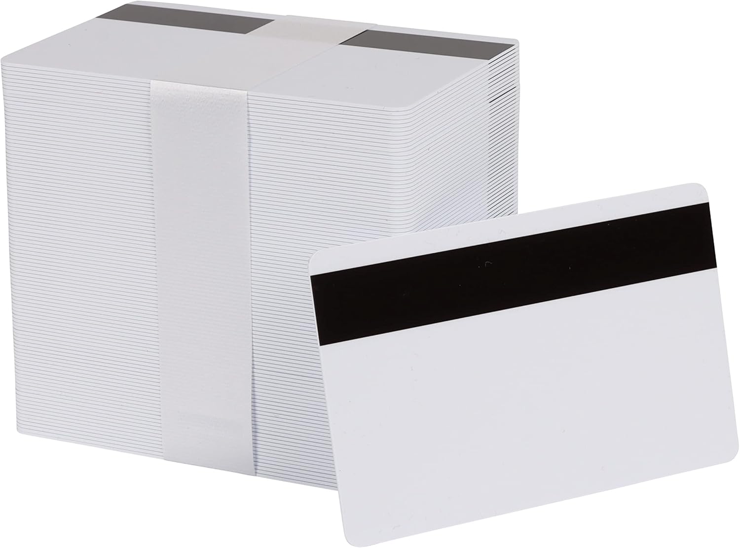 100 White CR80 PVC Cards with HiCo Stripe | easyIDea 30 mils - Unencoded