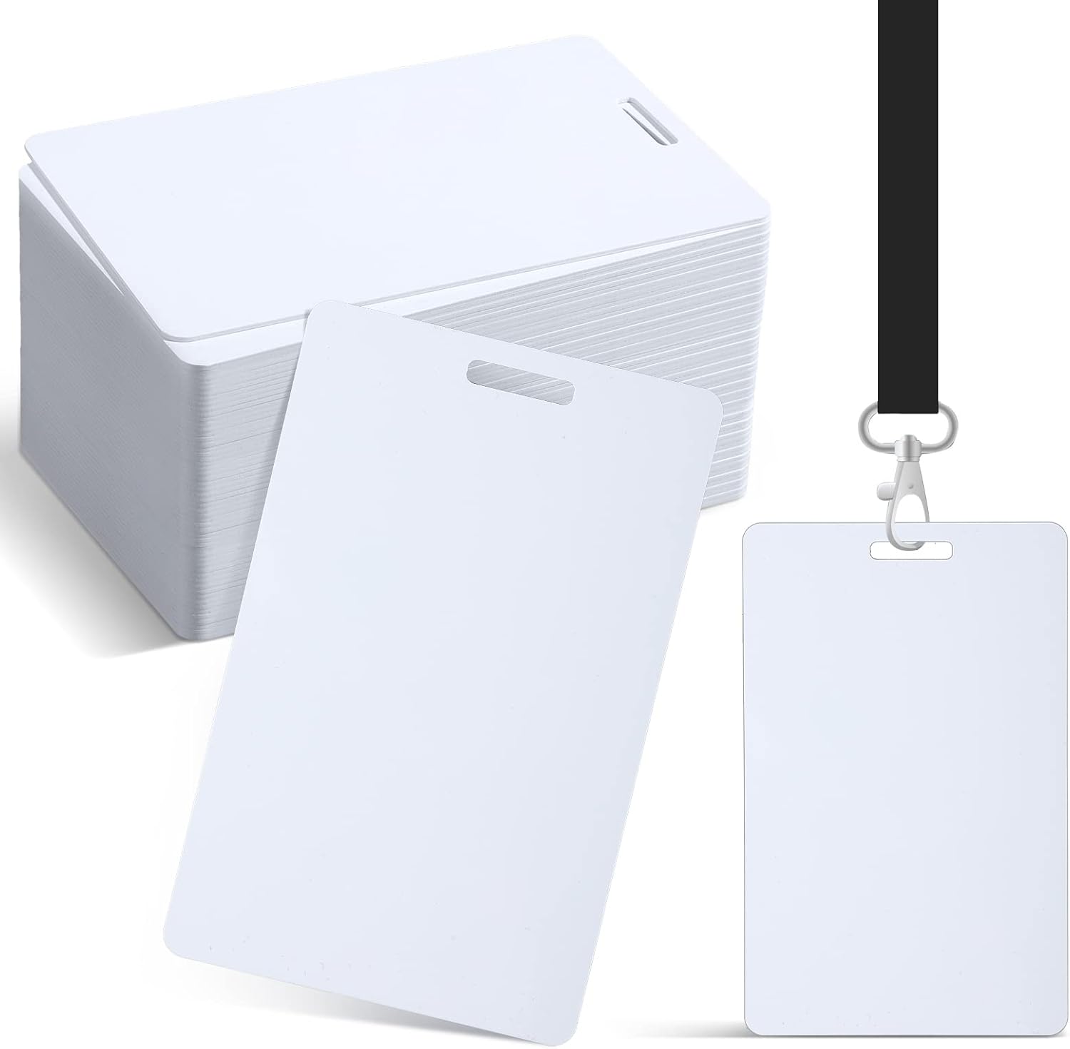 100 White CR80 PVC Cards with HiCo Stripe | easyIDea 30 mils - Unencoded