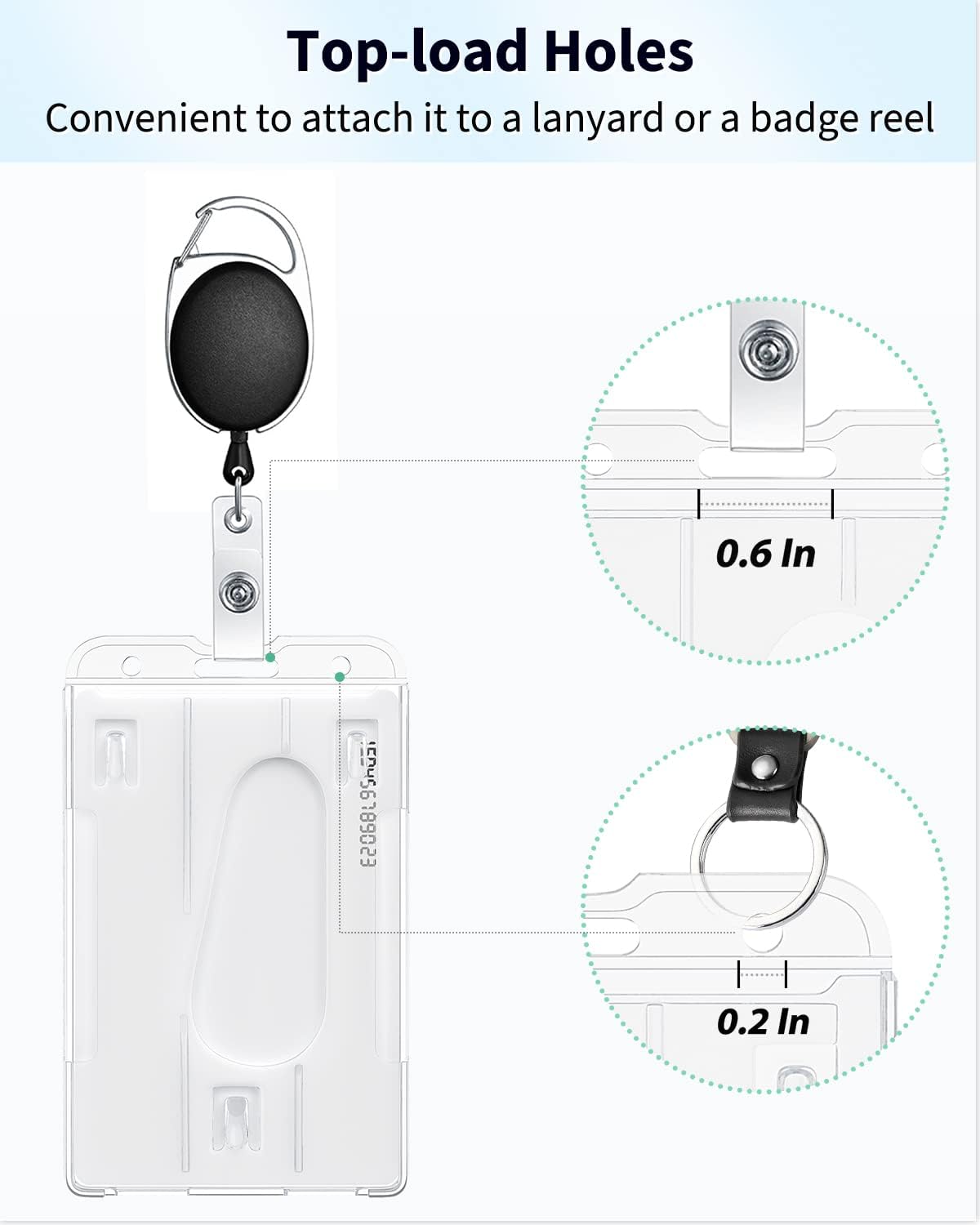 2-Pack Vertical 2 Card Badge Holder with Thumb SlotHard Clear PC Case for Office School ID Credit Cards Driver's License and Passes