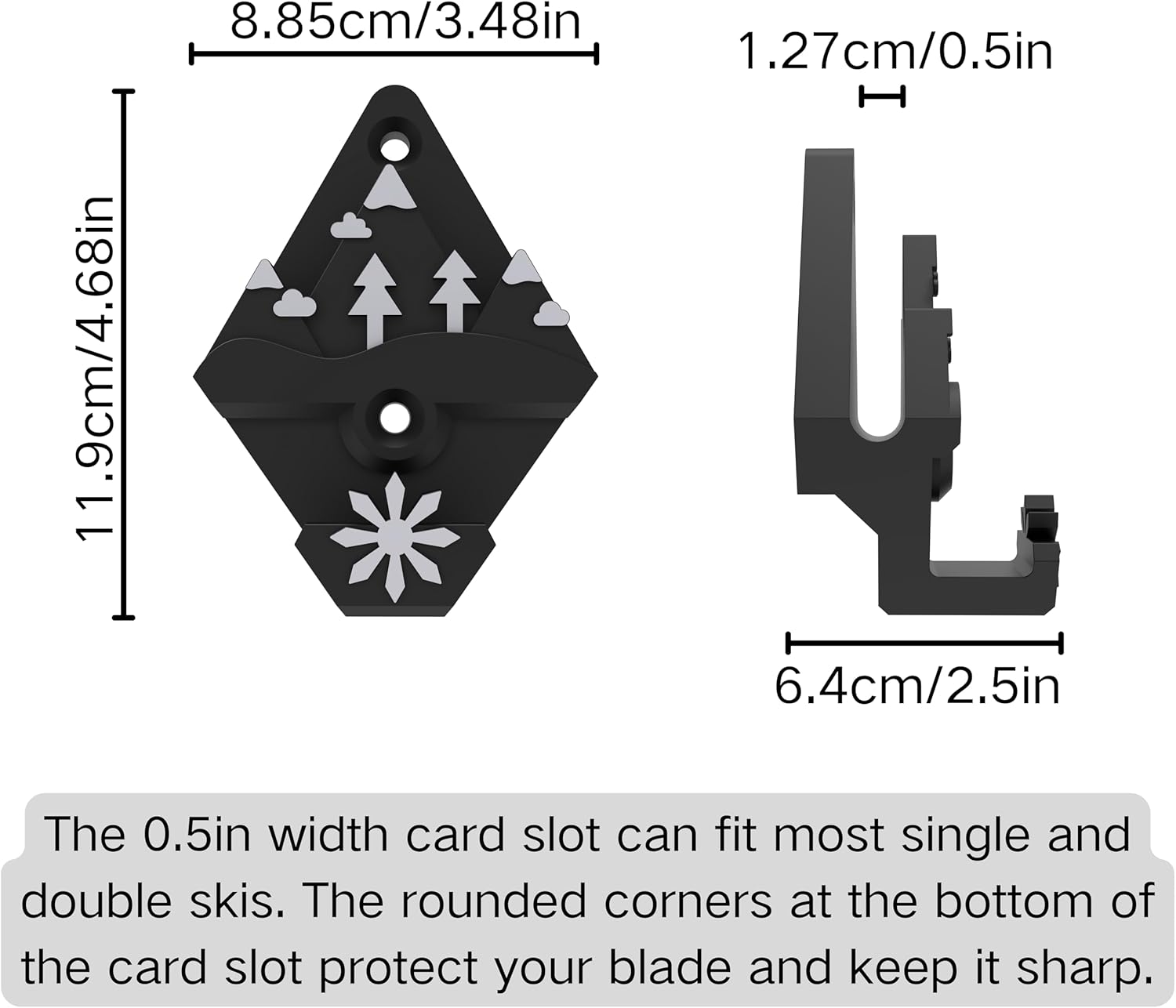 2 Piece Water Ski Wall Bracket Universal Ski Accessory