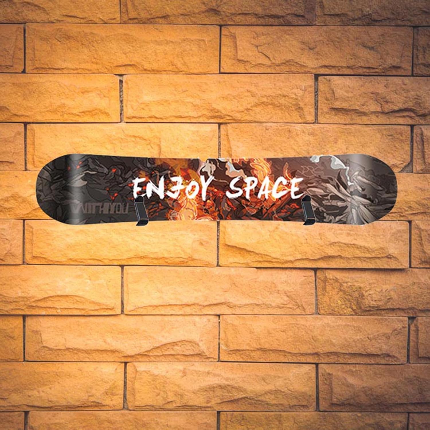 Black Small Snowboard Wall Rack for Home Garage