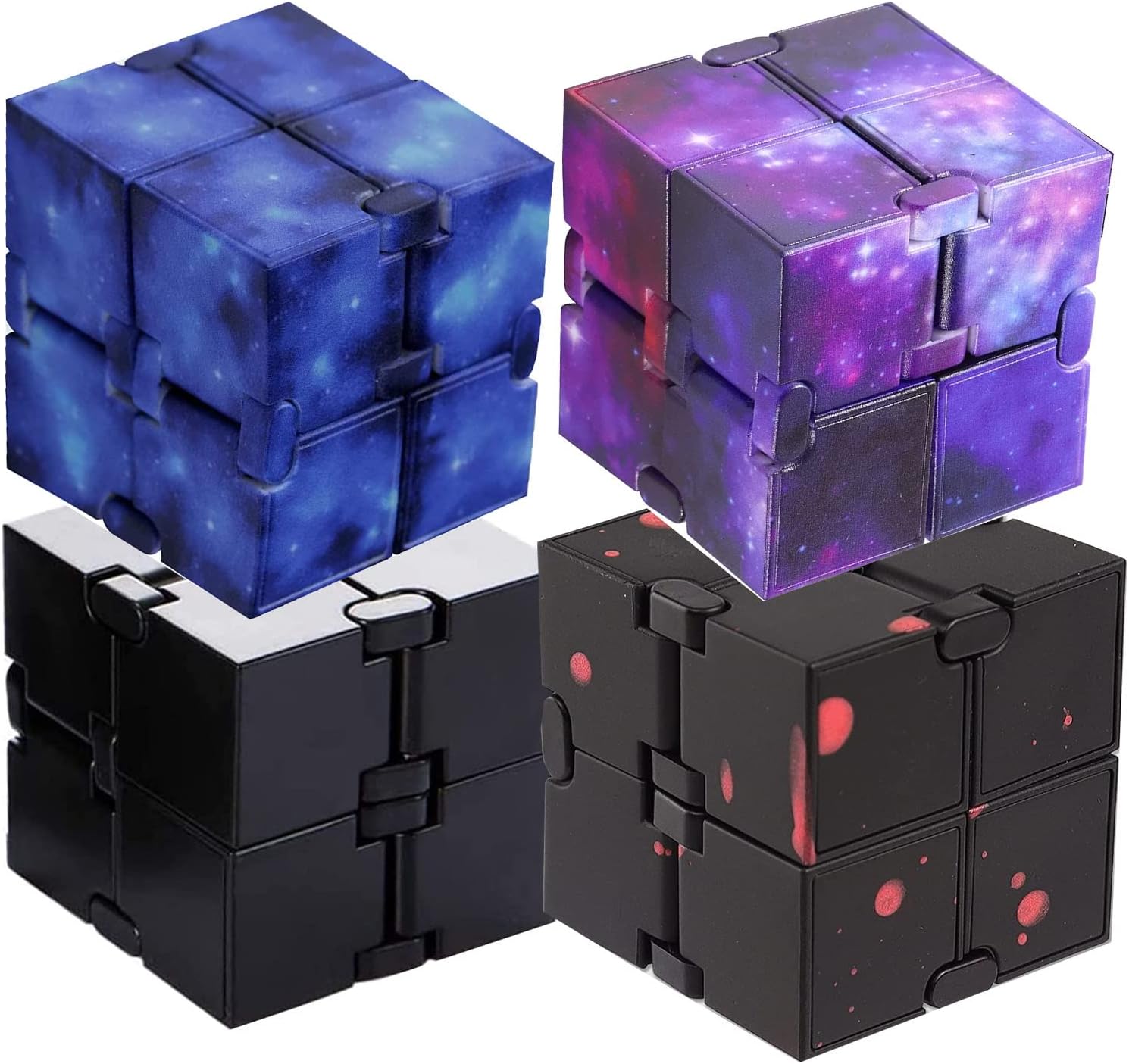 4 Pack Infinity Cube, Sensory Stress Relief Toy